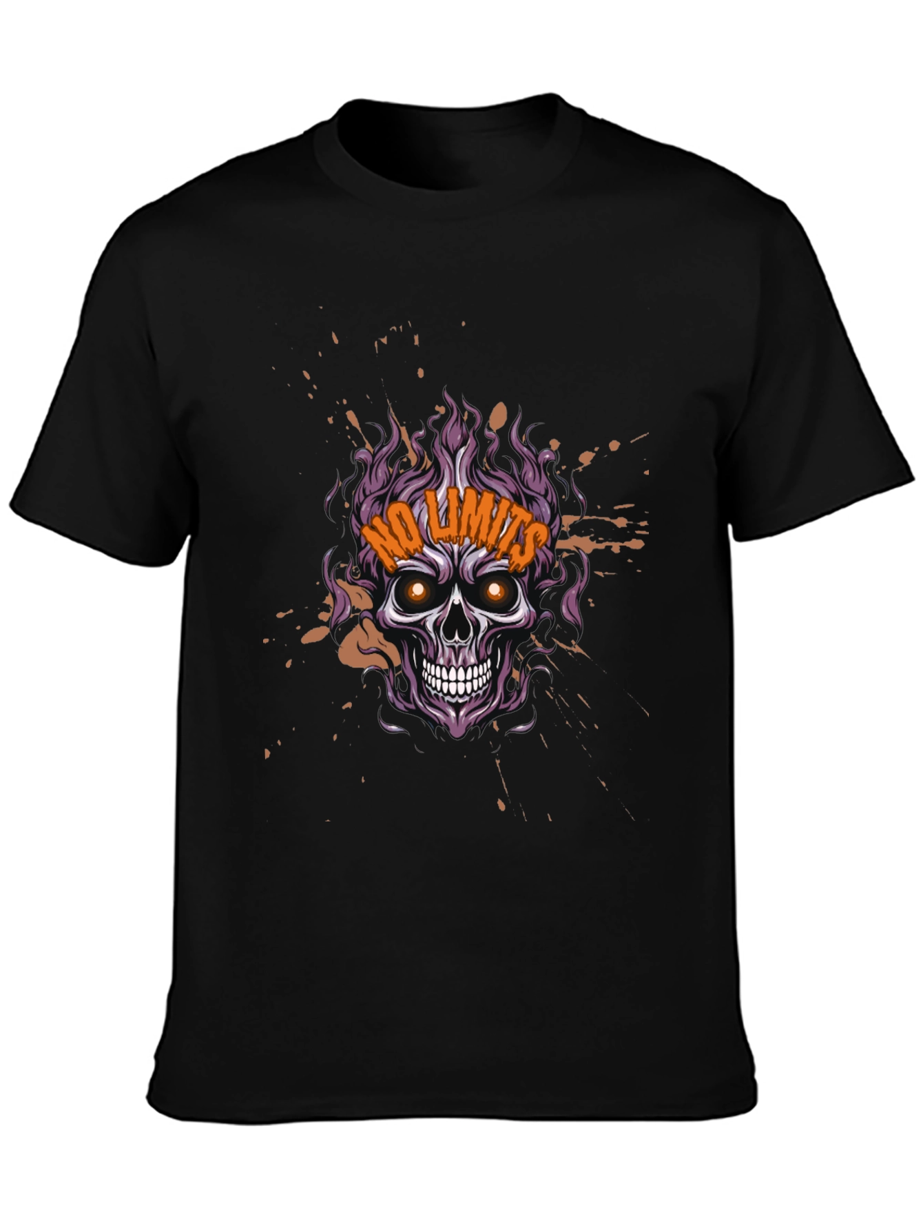 Skull No Limits Graphic Tee - Mens Black T-Shirt