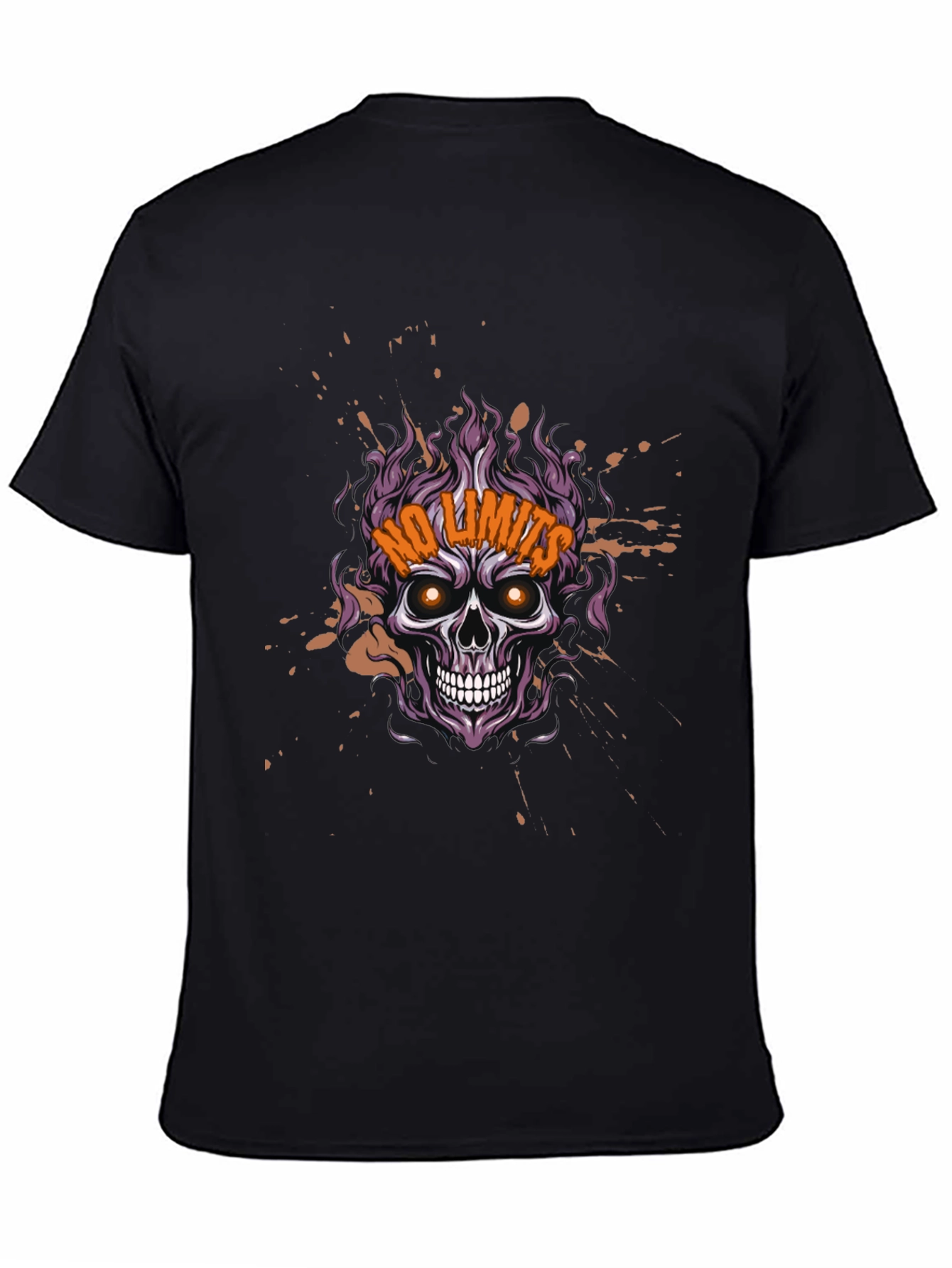 Skull No Limits Graphic Tee - Mens Black T-Shirt