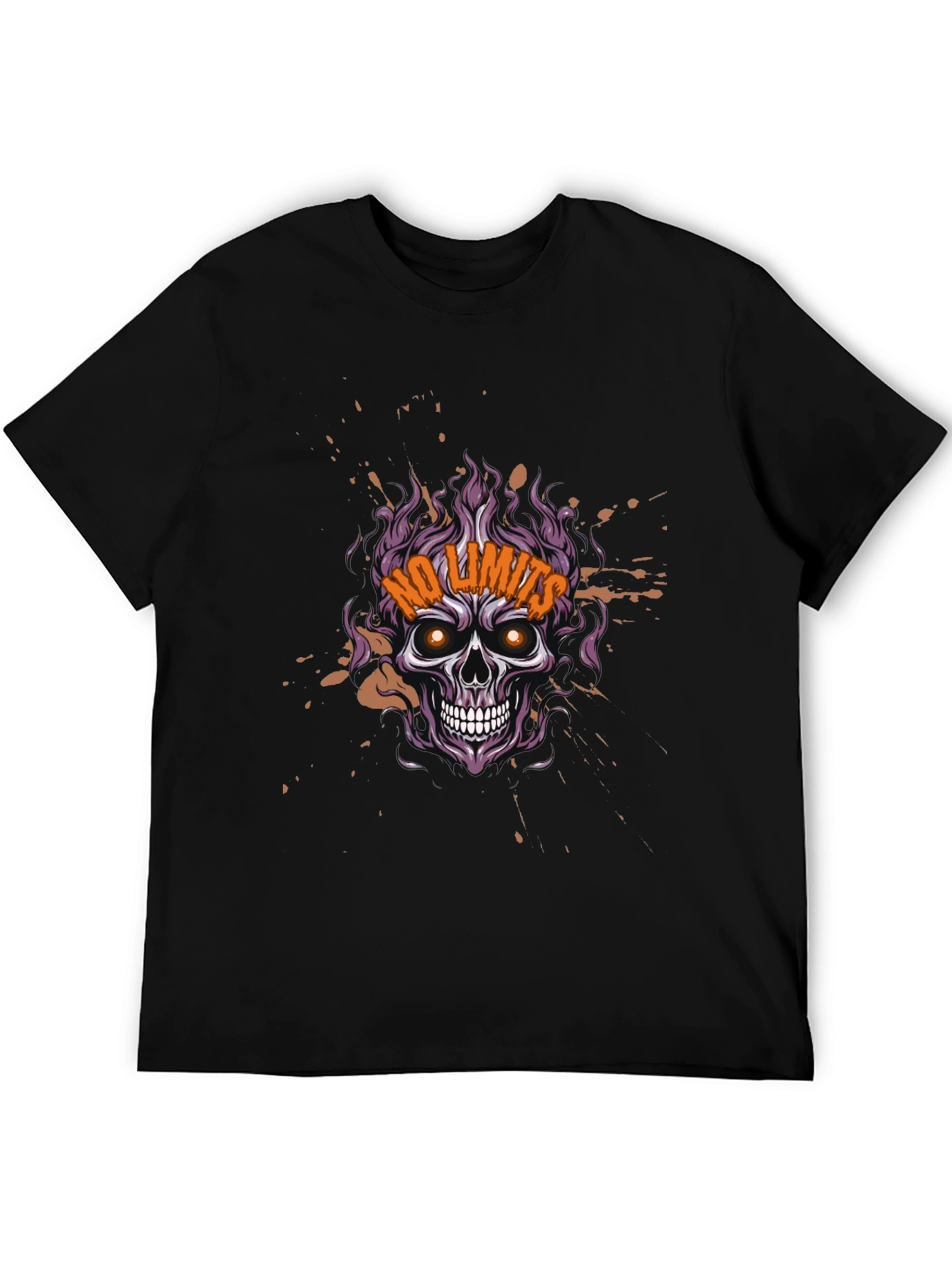 Skull No Limits Graphic Tee - Mens Black T-Shirt