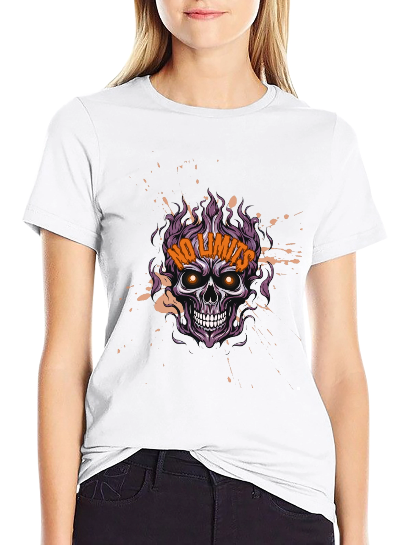 Skull No Limits Graphic Tee - Mens Black T-Shirt