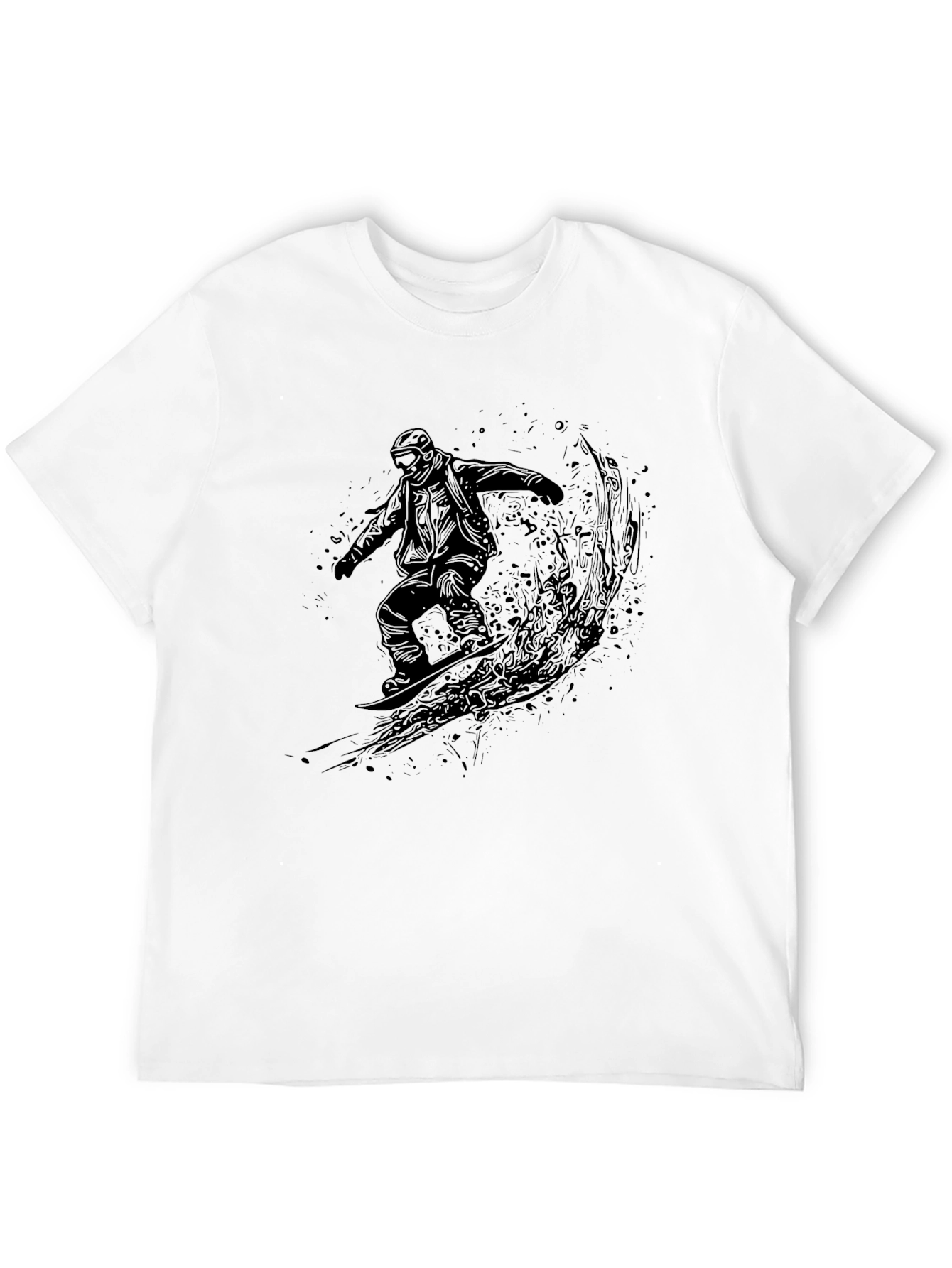 Snowboarder Graphic Black T-Shirt