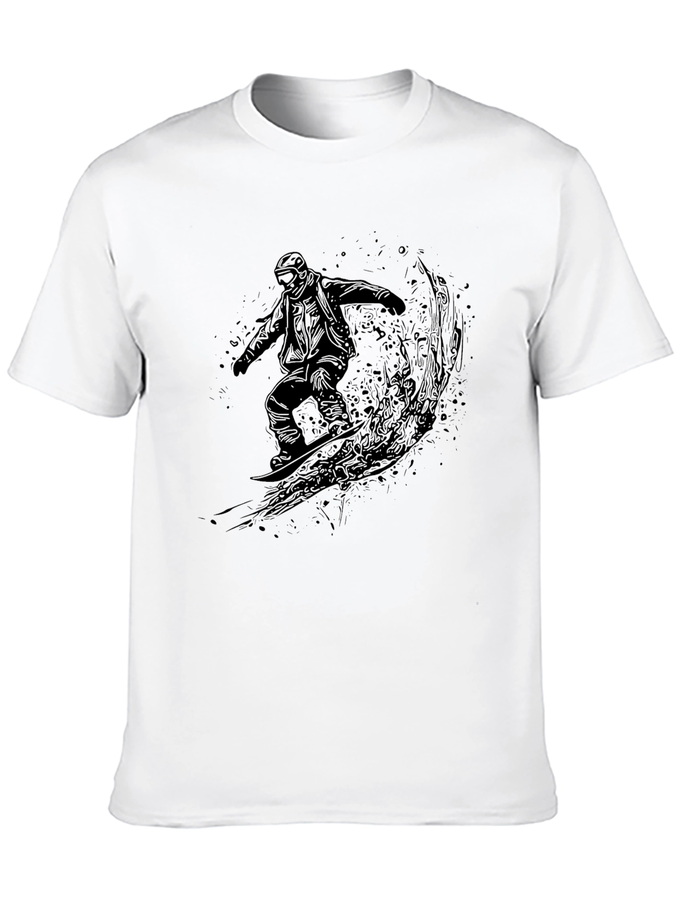 Snowboarder Graphic Black T-Shirt