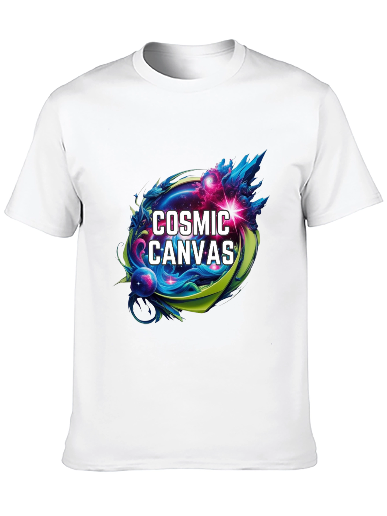 Cosmic Canvas Graphic T-Shirt - Artistic Design