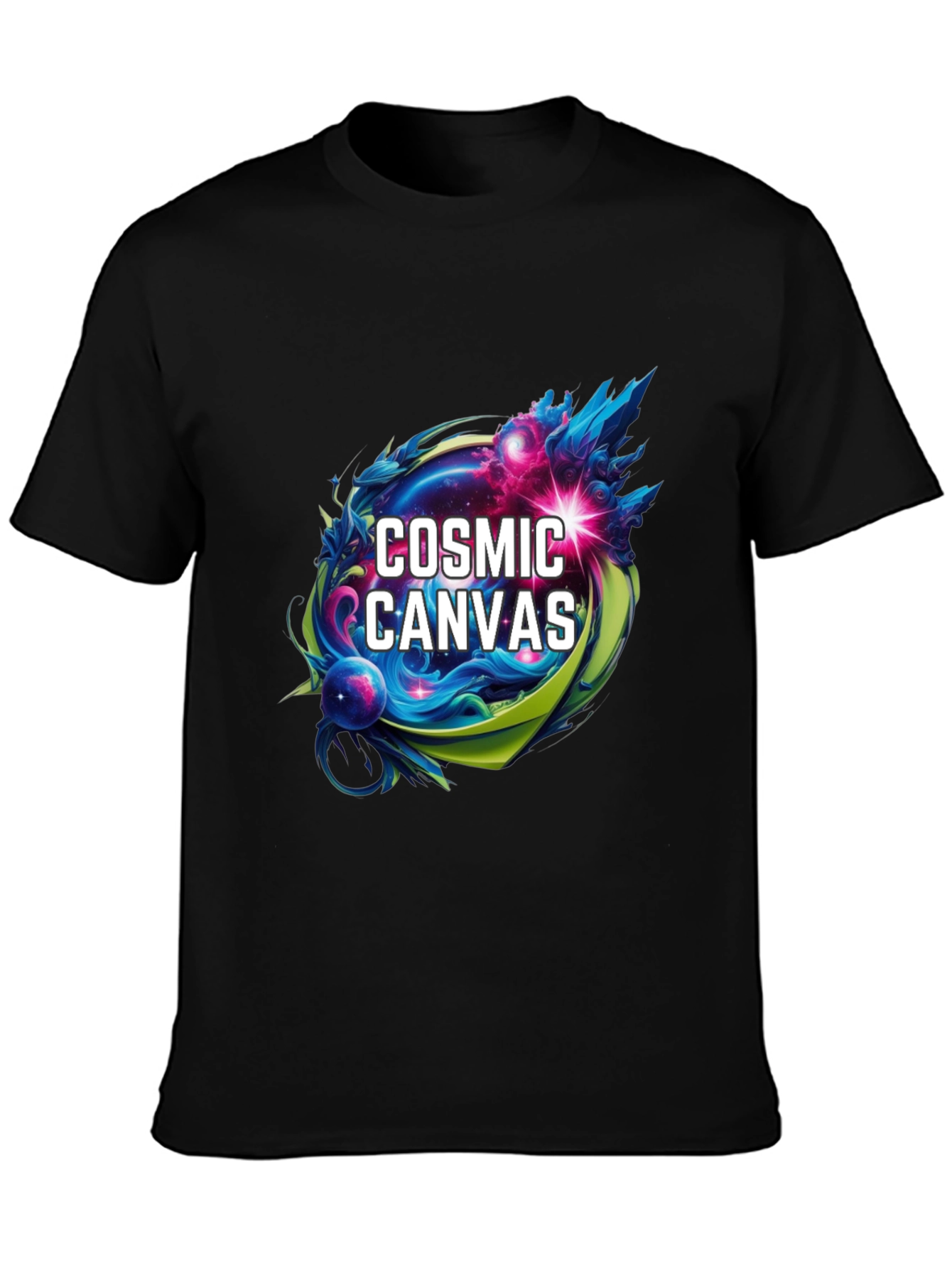 Cosmic Canvas Graphic T-Shirt - Artistic Design