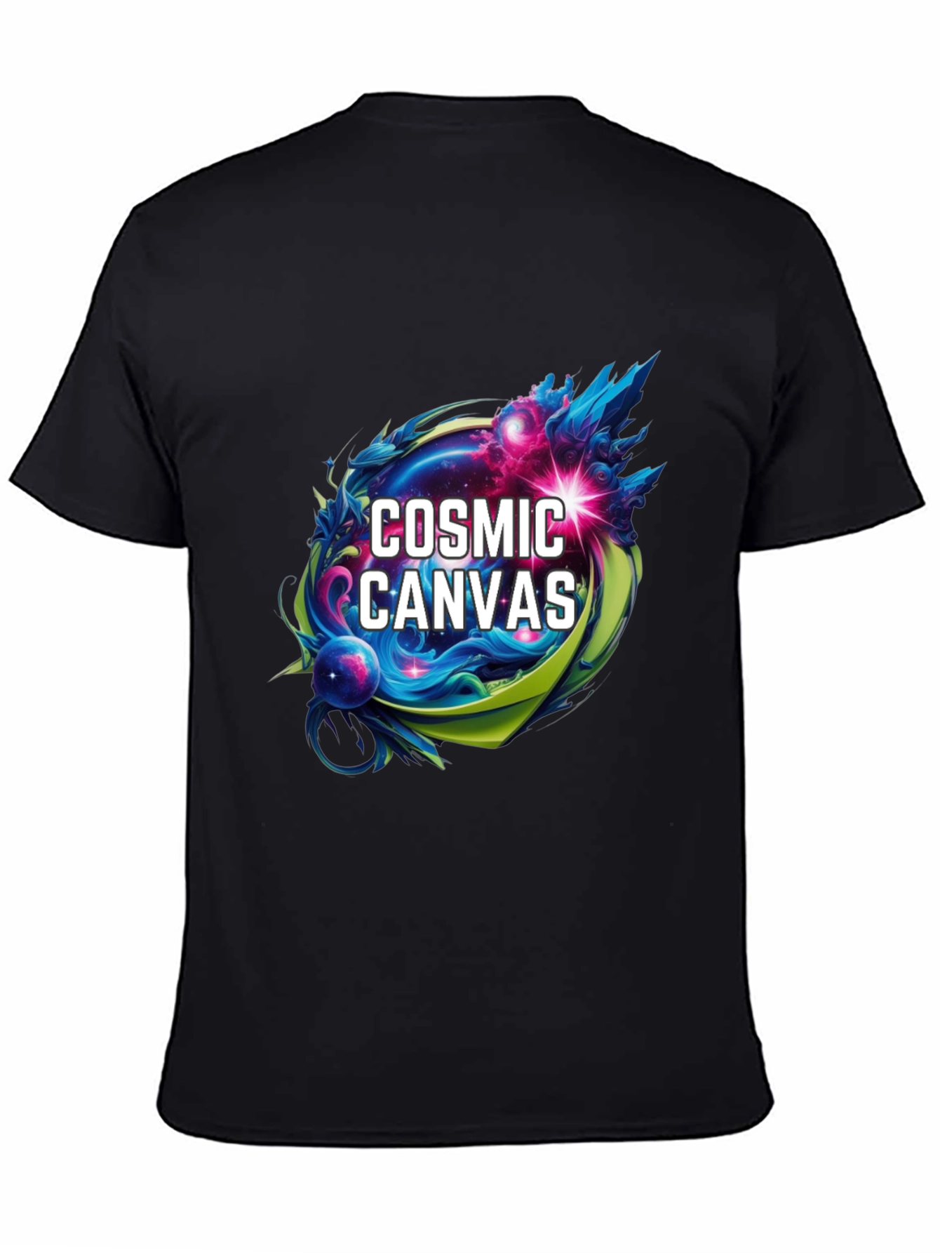 Cosmic Canvas Graphic T-Shirt - Artistic Design