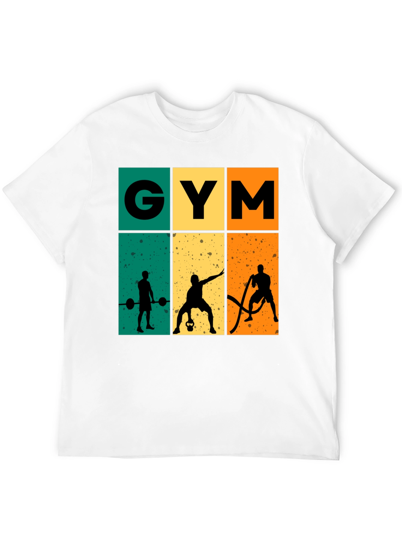 Retro Gym Workout T-Shirt - Black