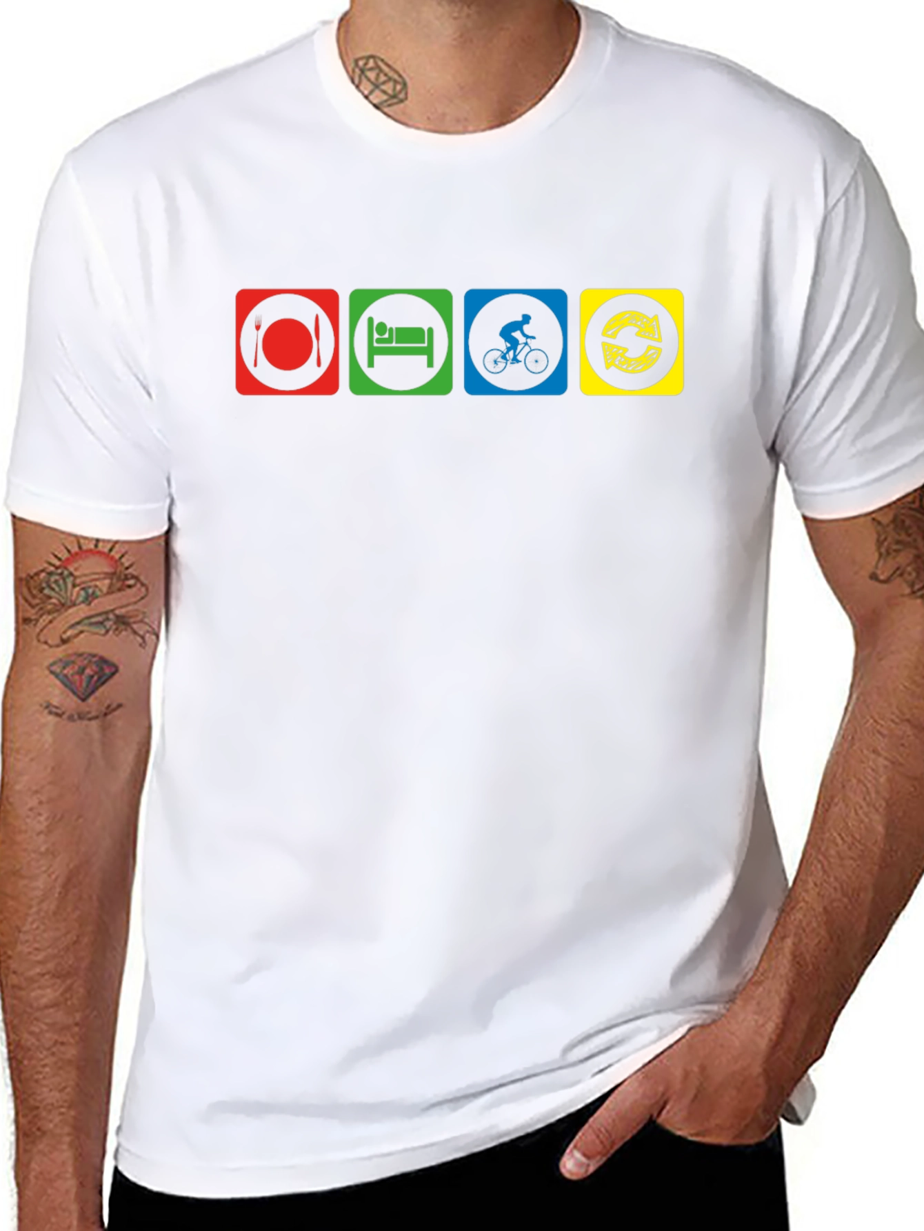 Eat Sleep Ride Repeat Graphic T-Shirt
