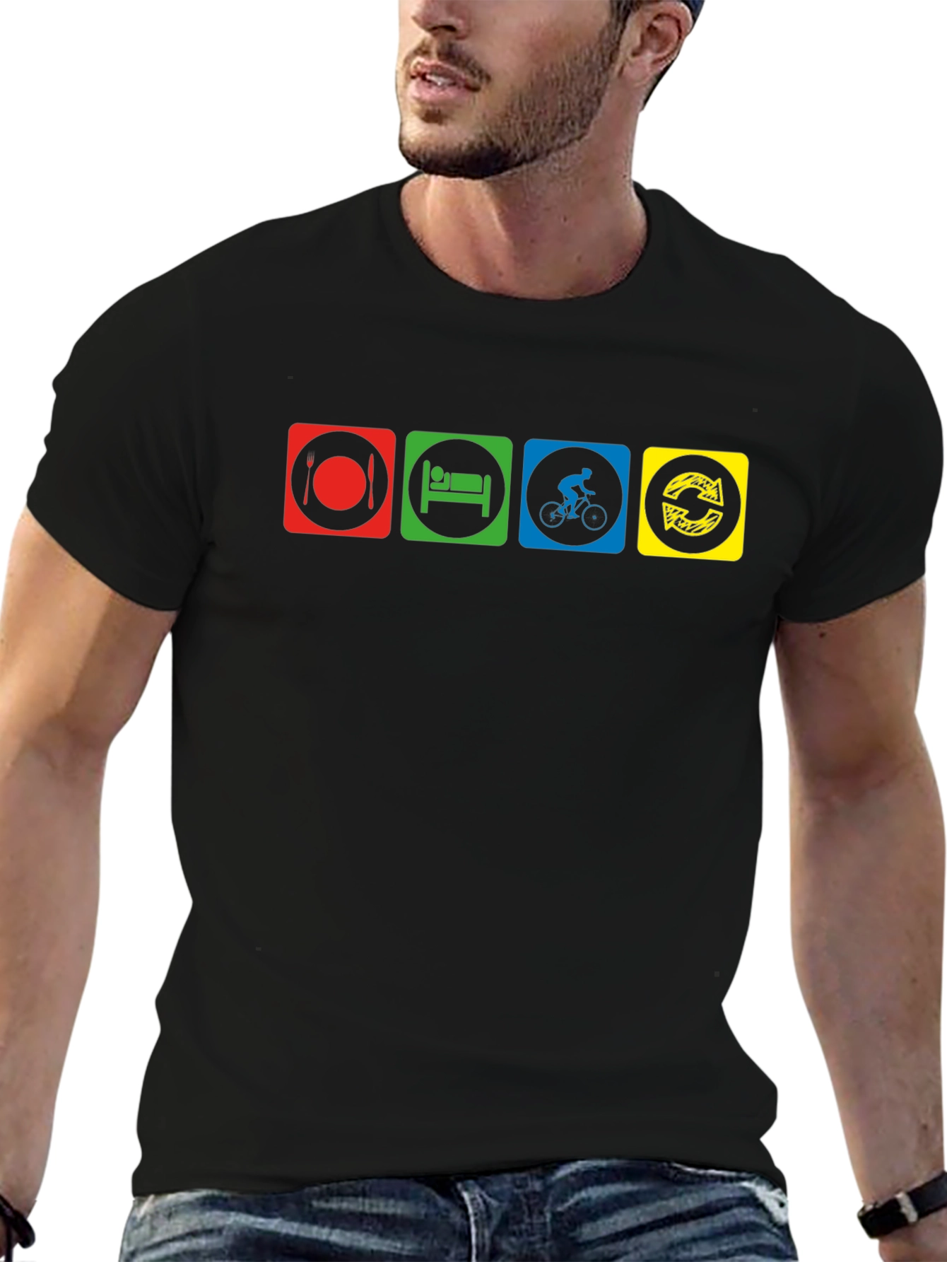Eat Sleep Ride Repeat Graphic T-Shirt