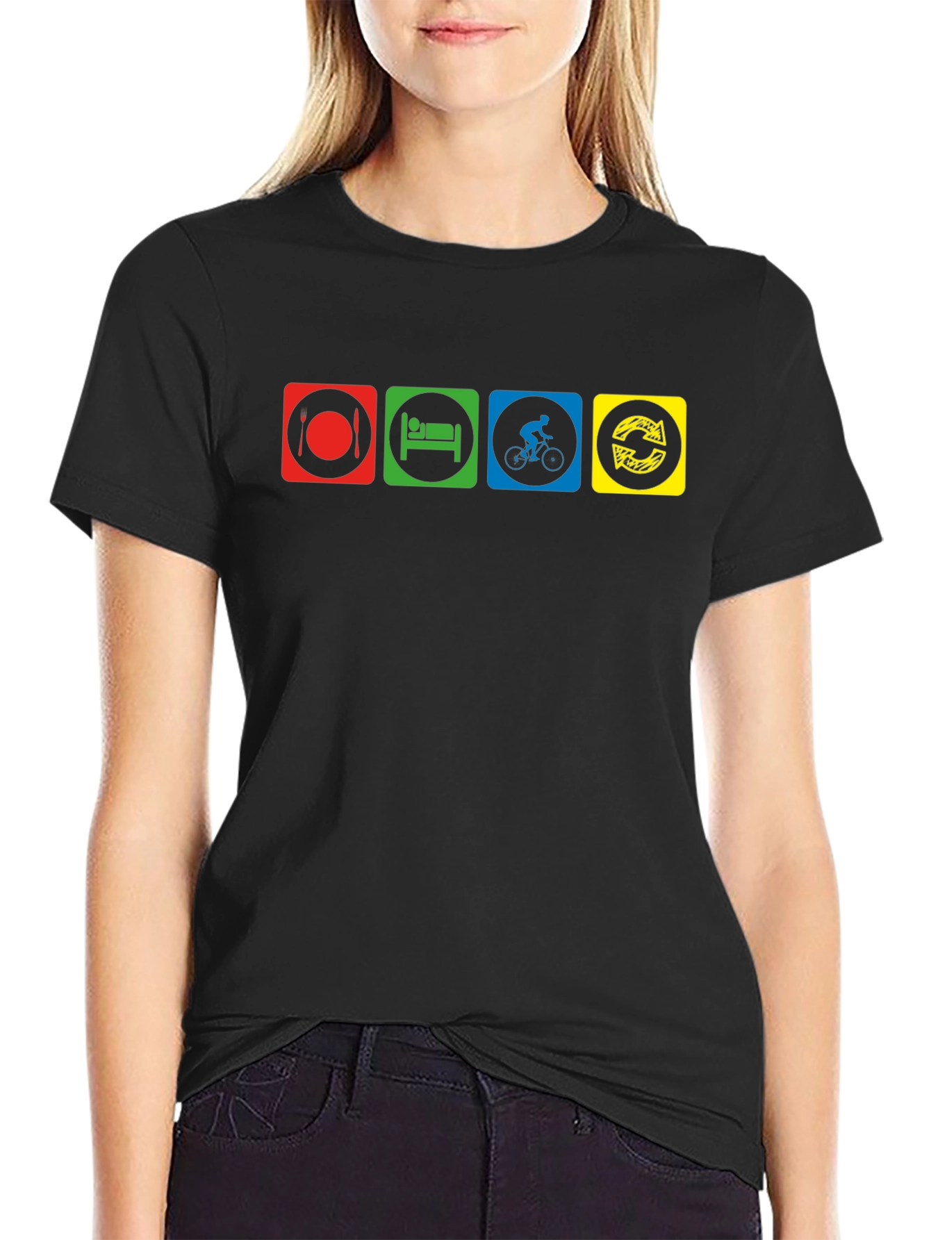 Eat Sleep Ride Repeat Graphic T-Shirt