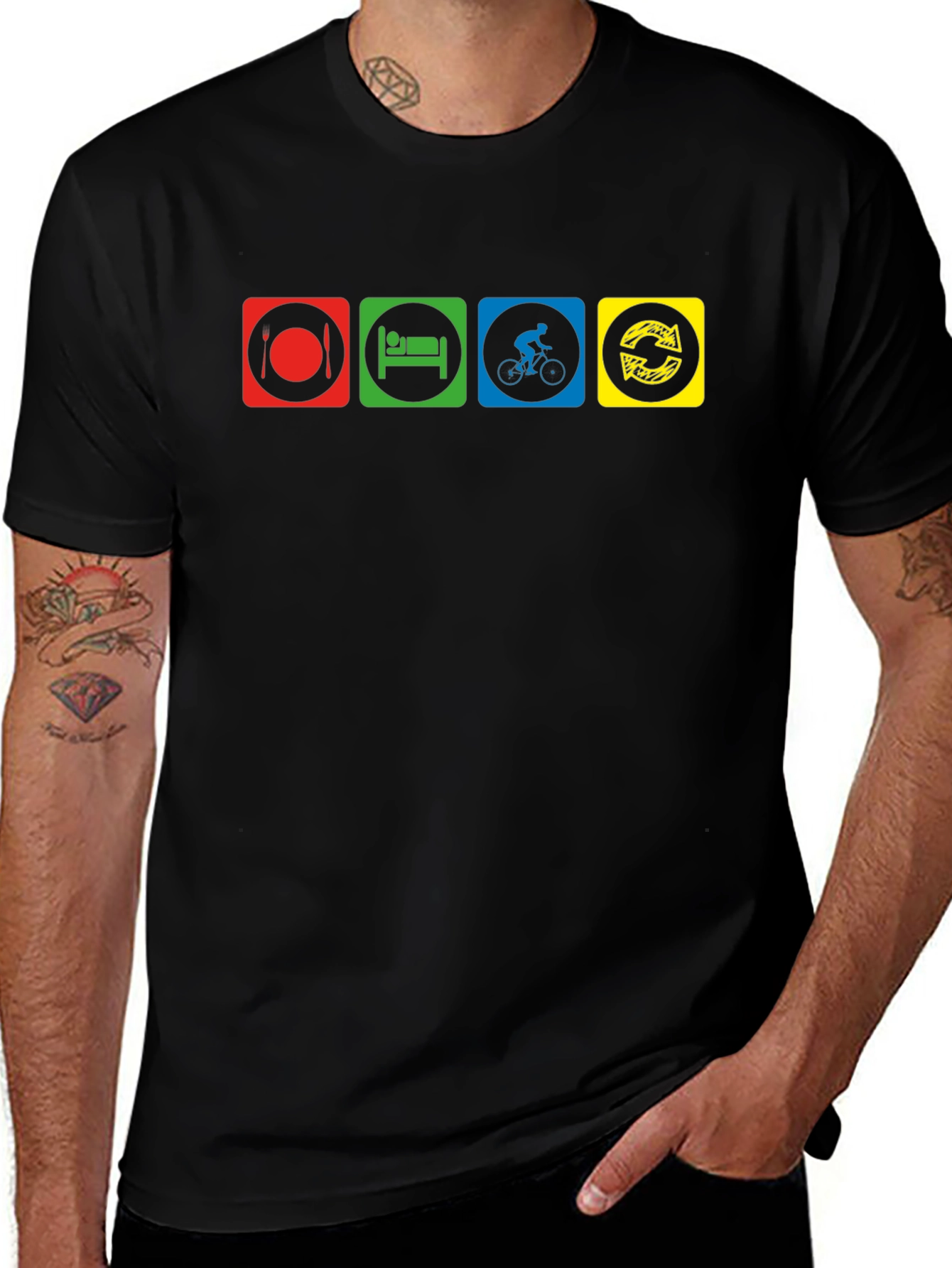 Eat Sleep Ride Repeat Graphic T-Shirt