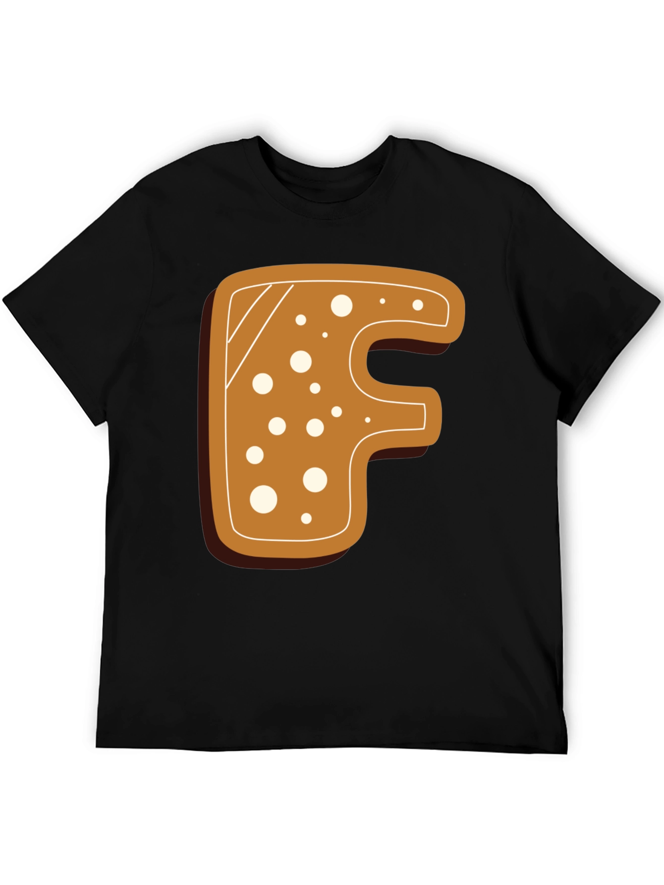 Gingerbread Letter F T-Shirt - Holiday Fun!