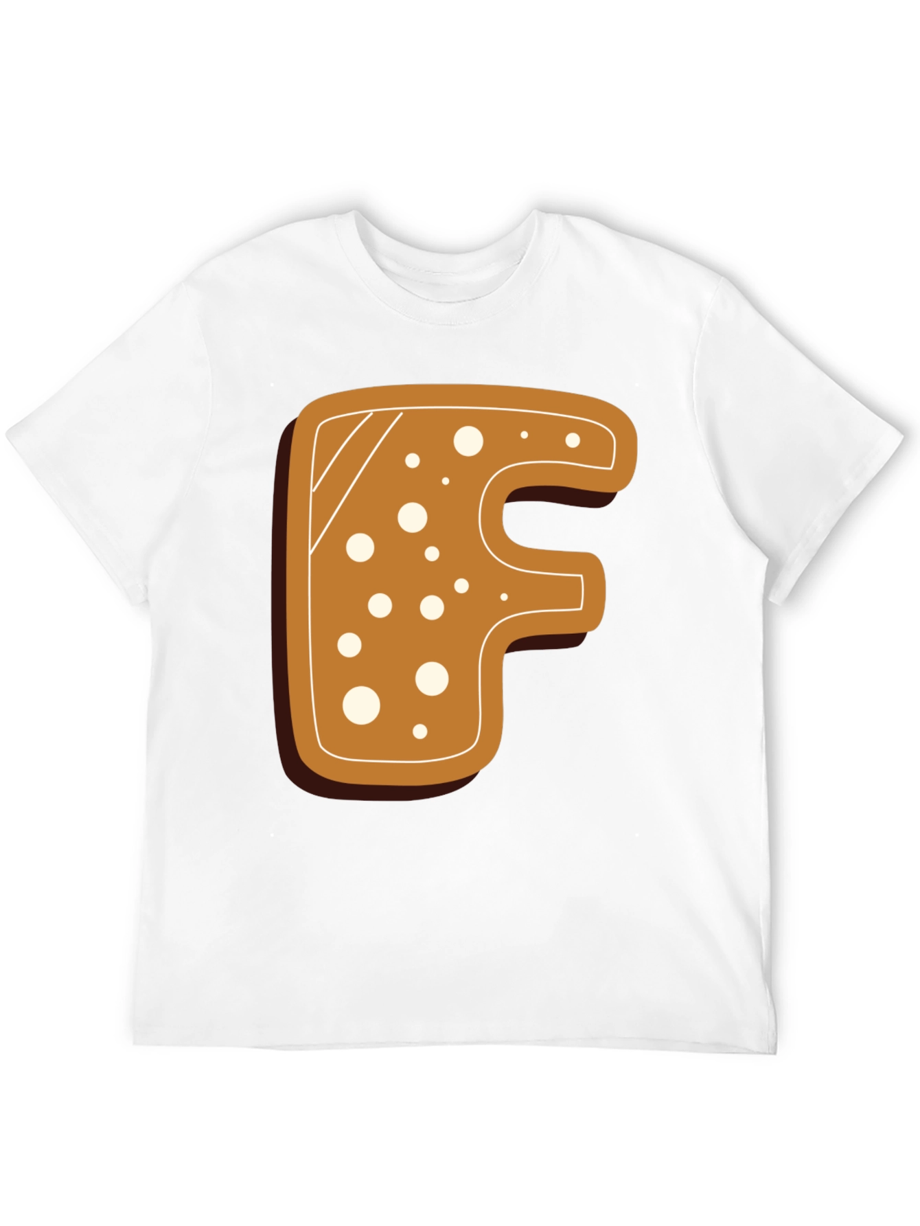 Gingerbread Letter F T-Shirt - Holiday Fun!