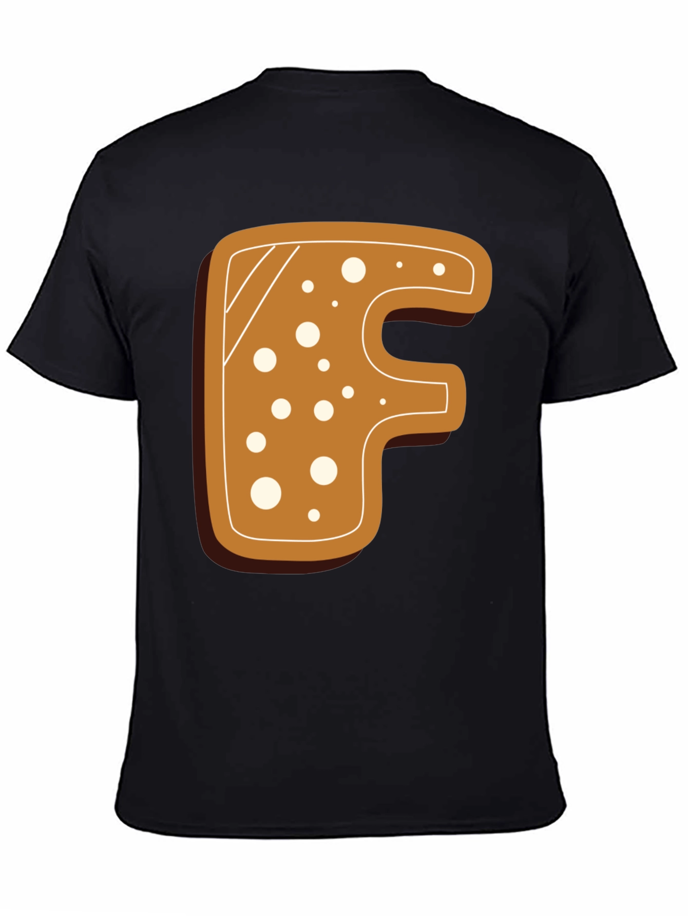 Gingerbread Letter F T-Shirt - Holiday Fun!