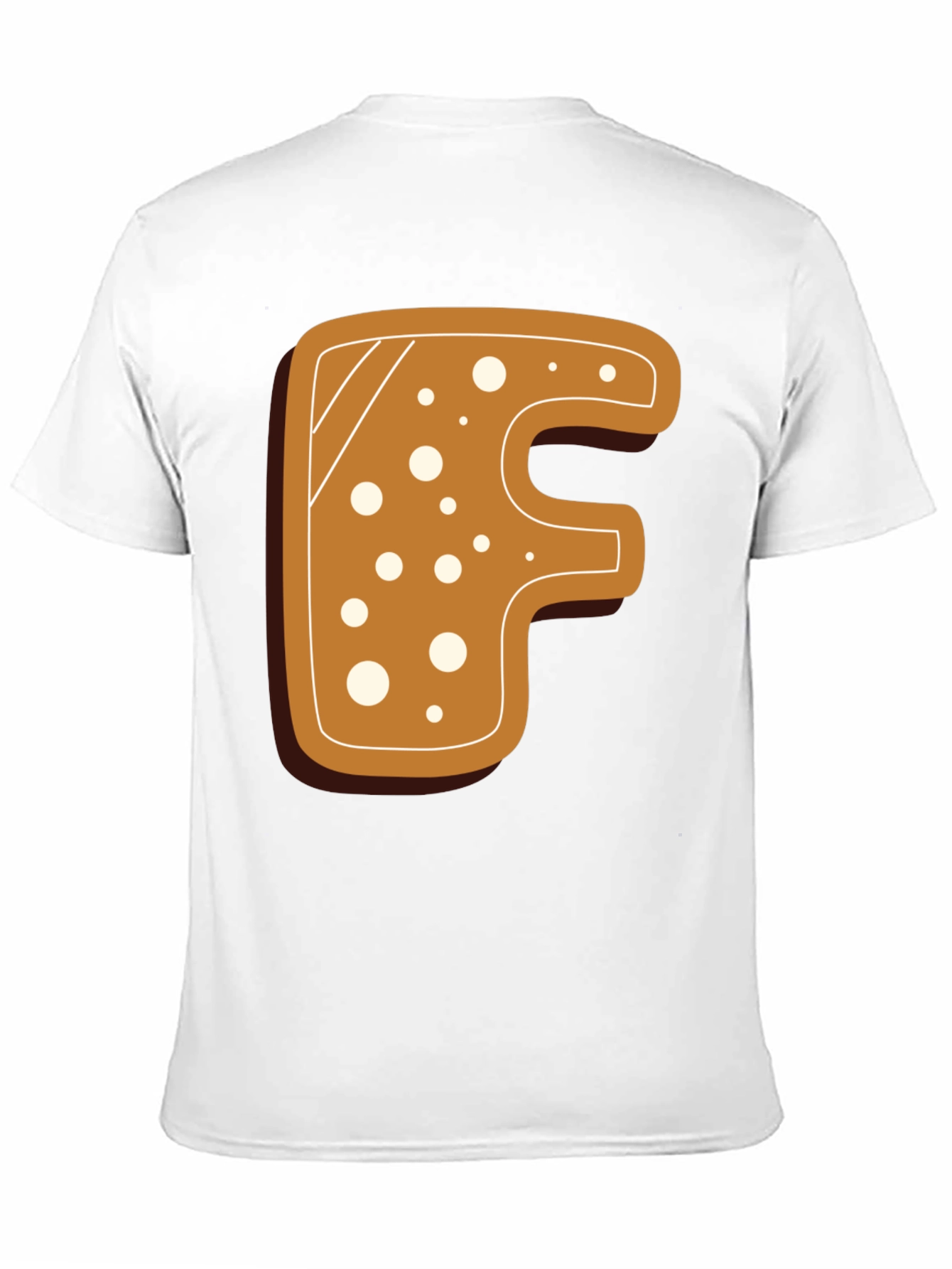 Gingerbread Letter F T-Shirt - Holiday Fun!