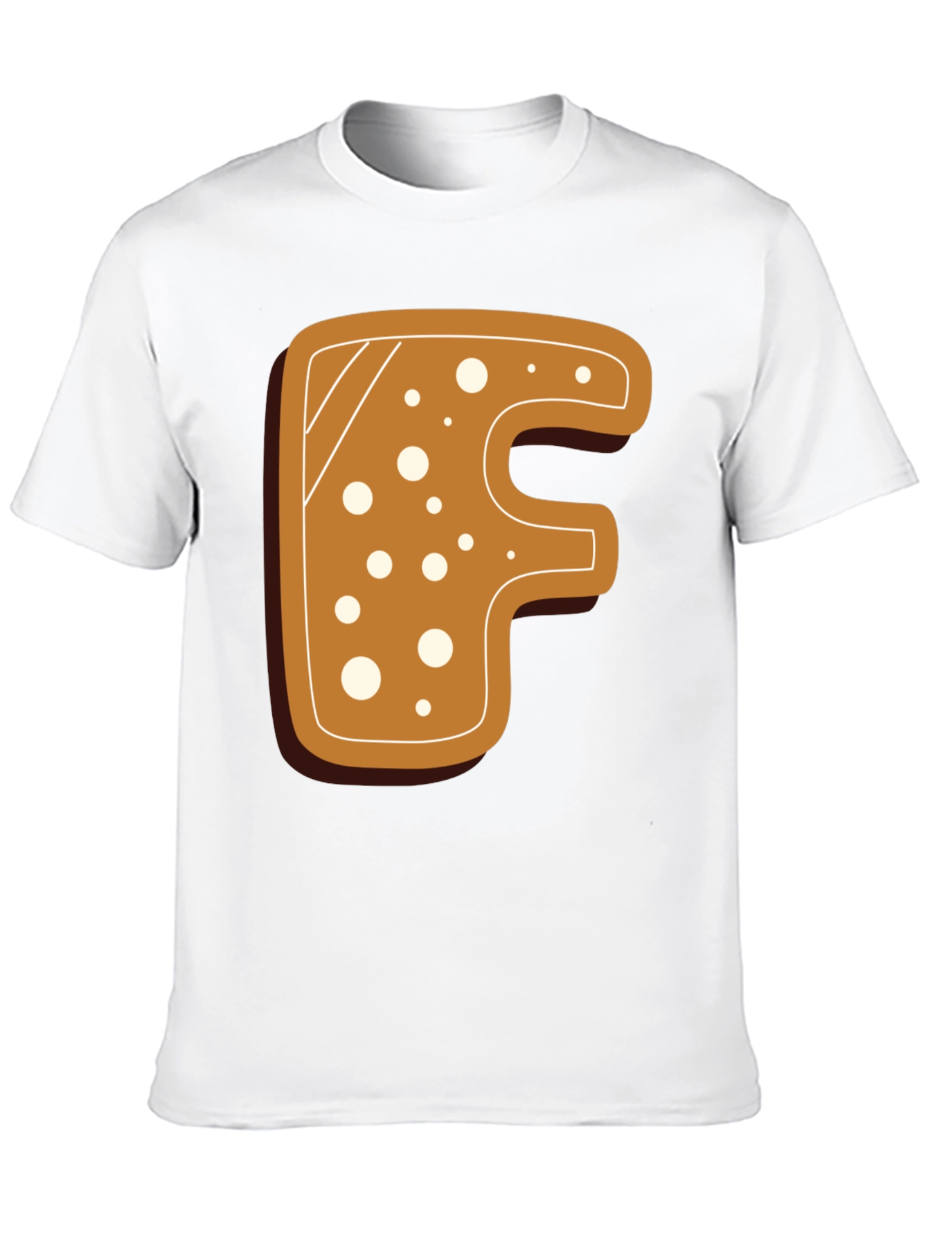 Gingerbread Letter F T-Shirt - Holiday Fun!