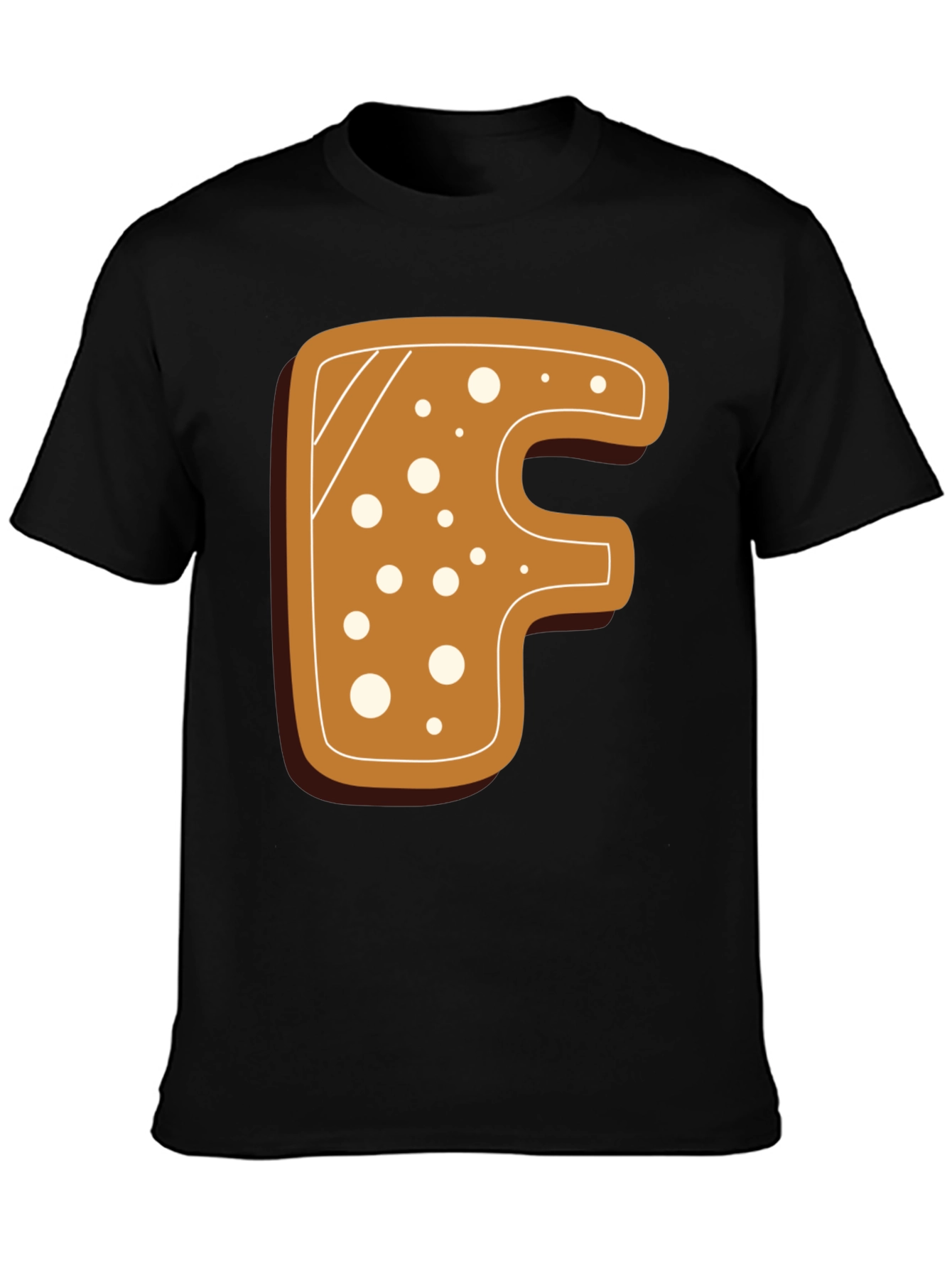 Gingerbread Letter F T-Shirt - Holiday Fun!