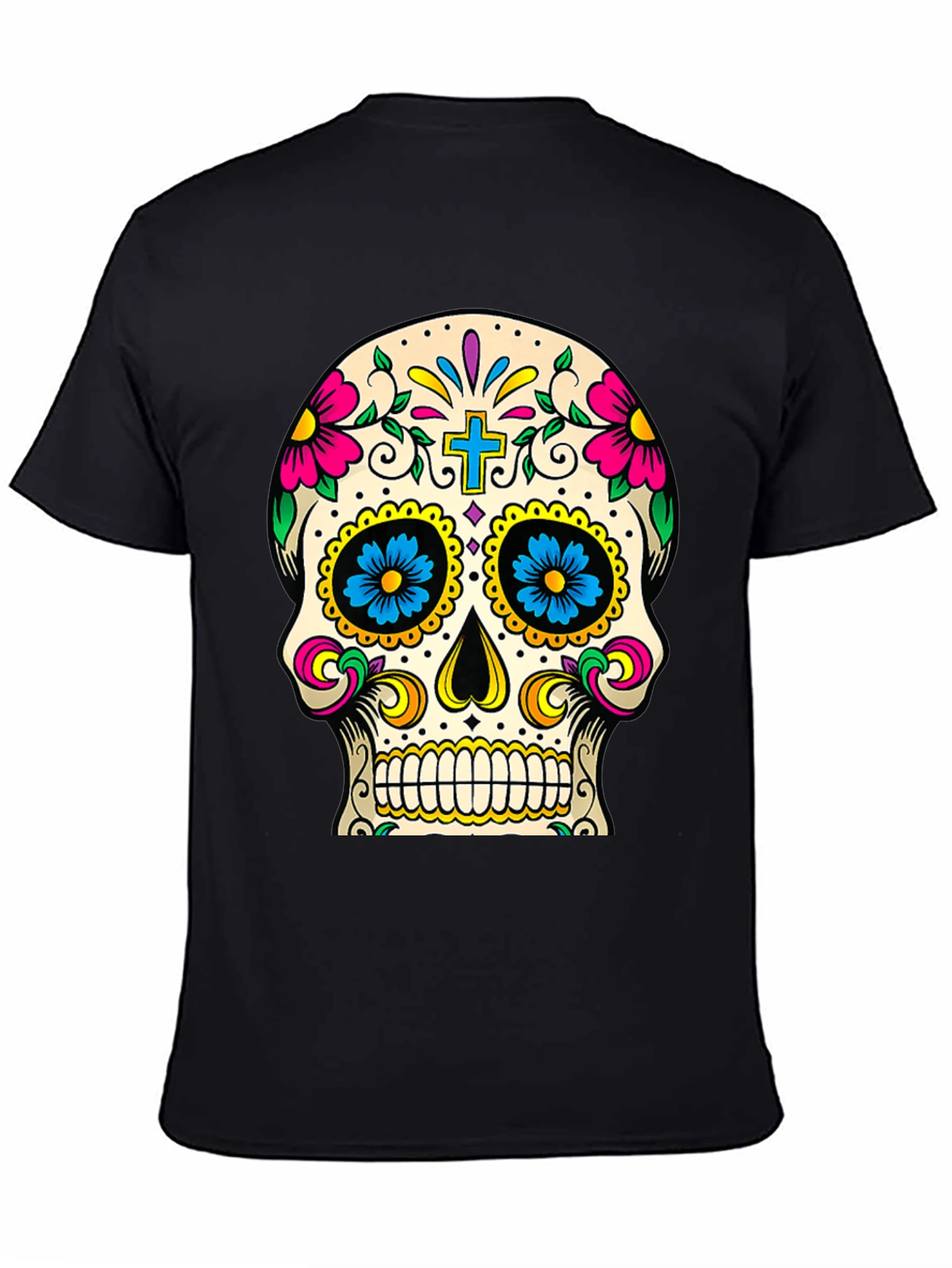 Day of the Dead Sugar Skull T-Shirt - Black
