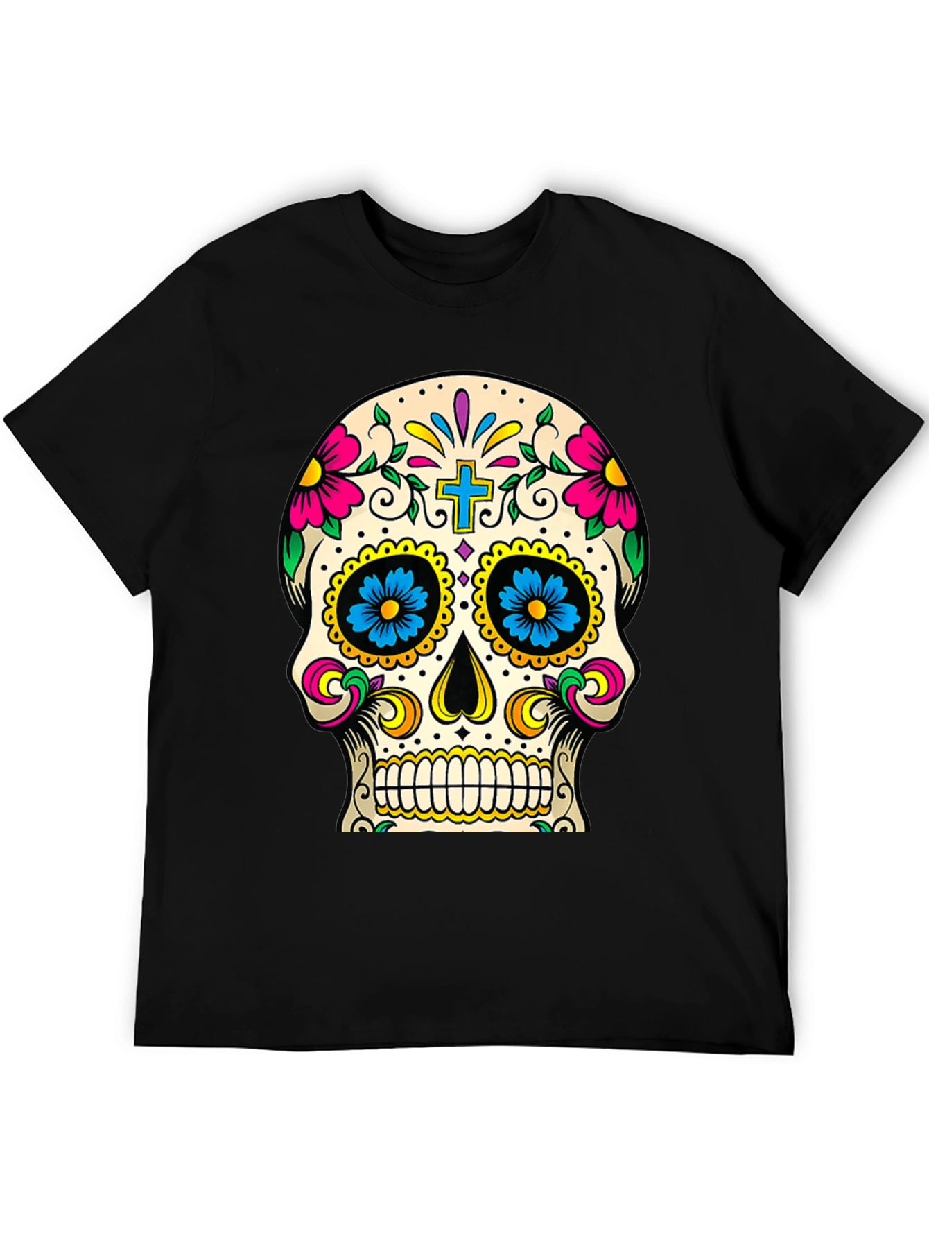 Day of the Dead Sugar Skull T-Shirt - Black