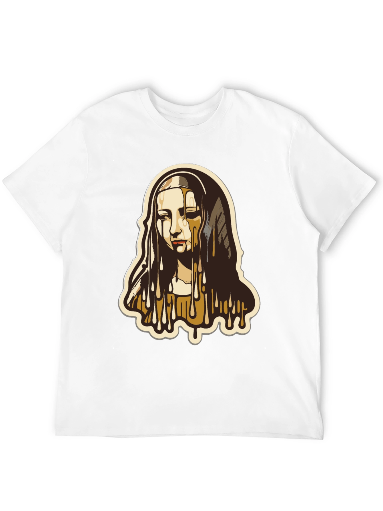 Melting Madonna Graphic Tee - Black Cotton Blend T-Shirt