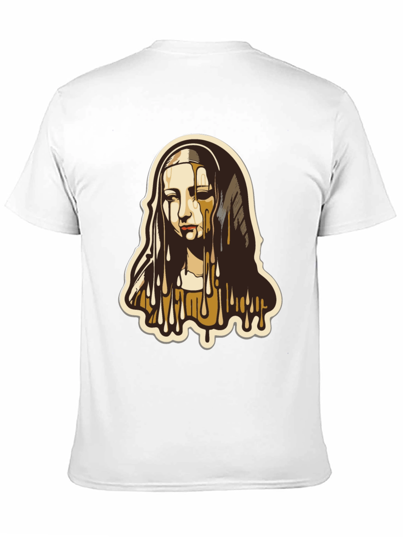 Melting Madonna Graphic Tee - Black Cotton Blend T-Shirt