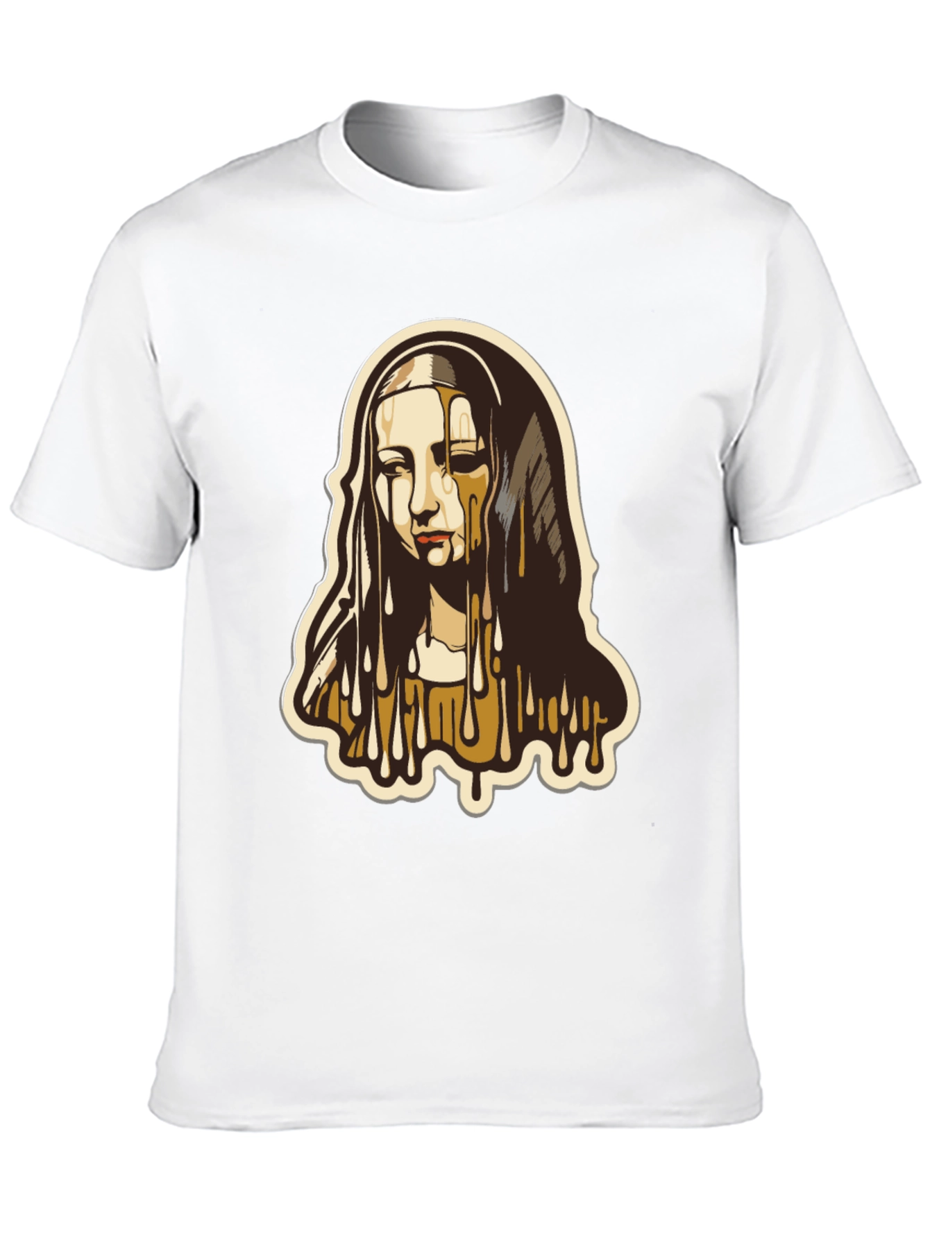 Melting Madonna Graphic Tee - Black Cotton Blend T-Shirt