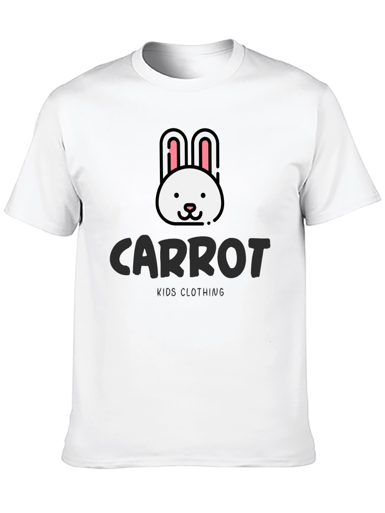 Carrot Kids Clothing Black T-Shirt with Bunny