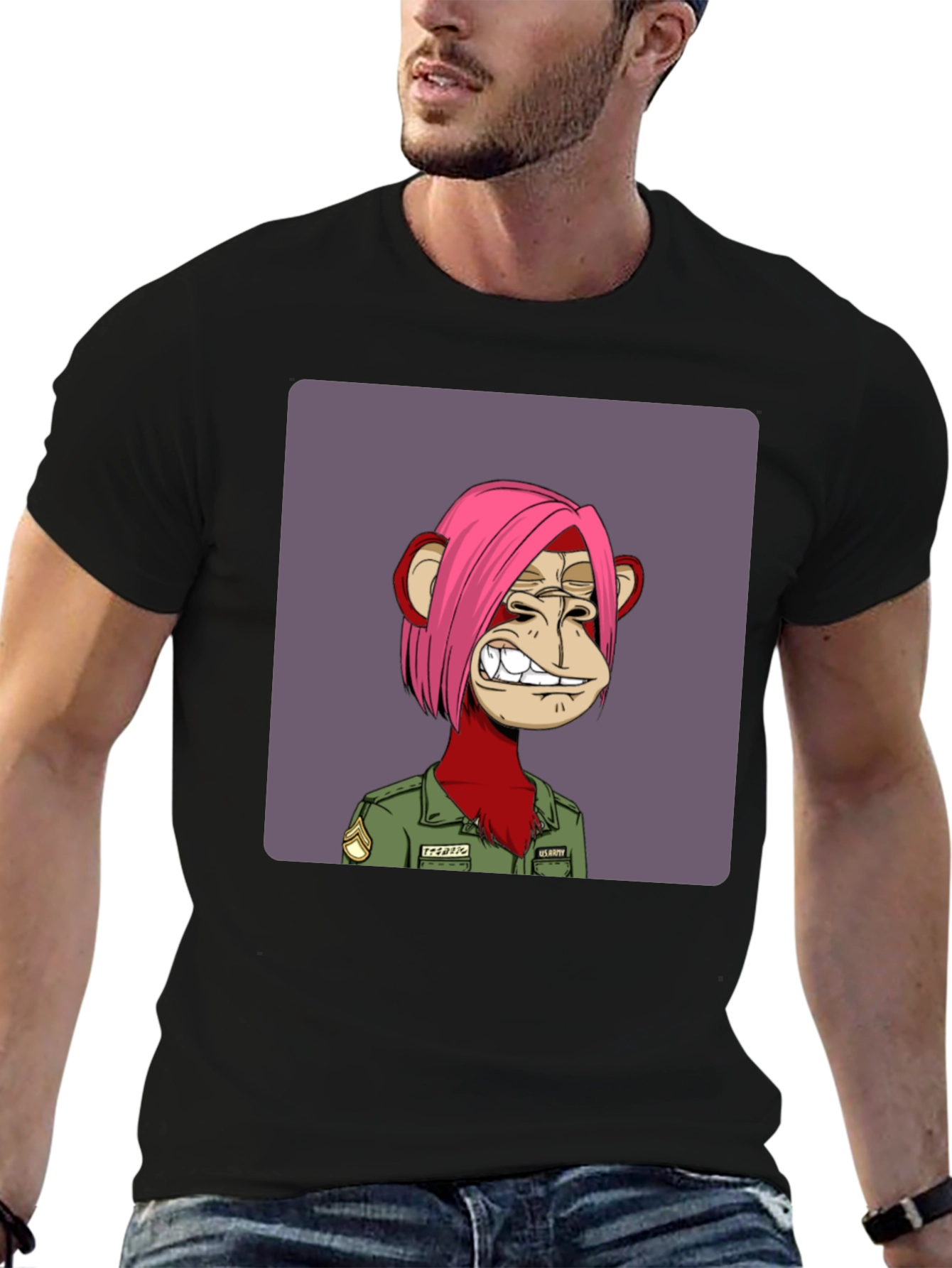 Bored Ape Army NFT Graphic Tee - Black