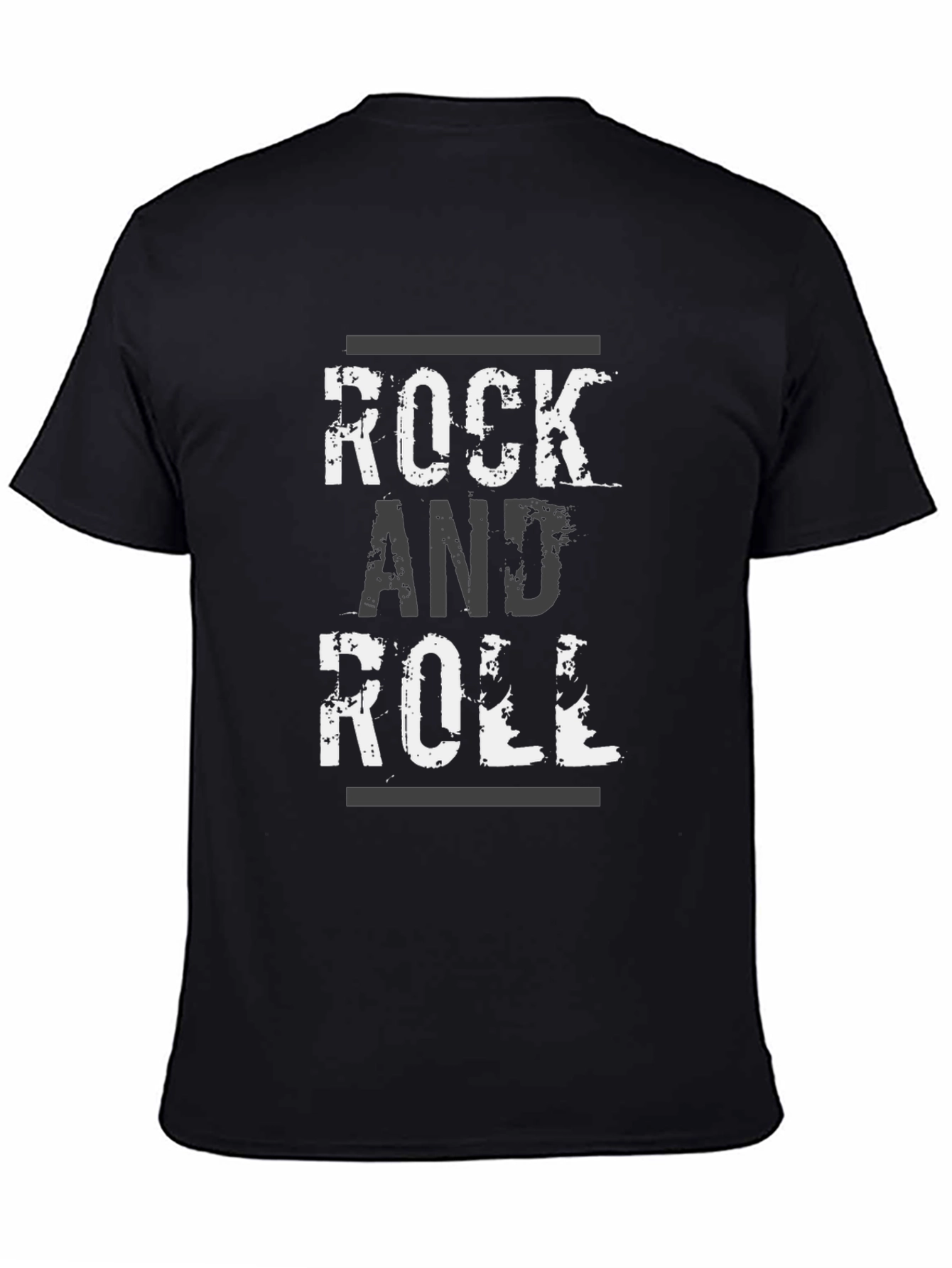 Rock and Roll Distressed Graphic T-Shirt