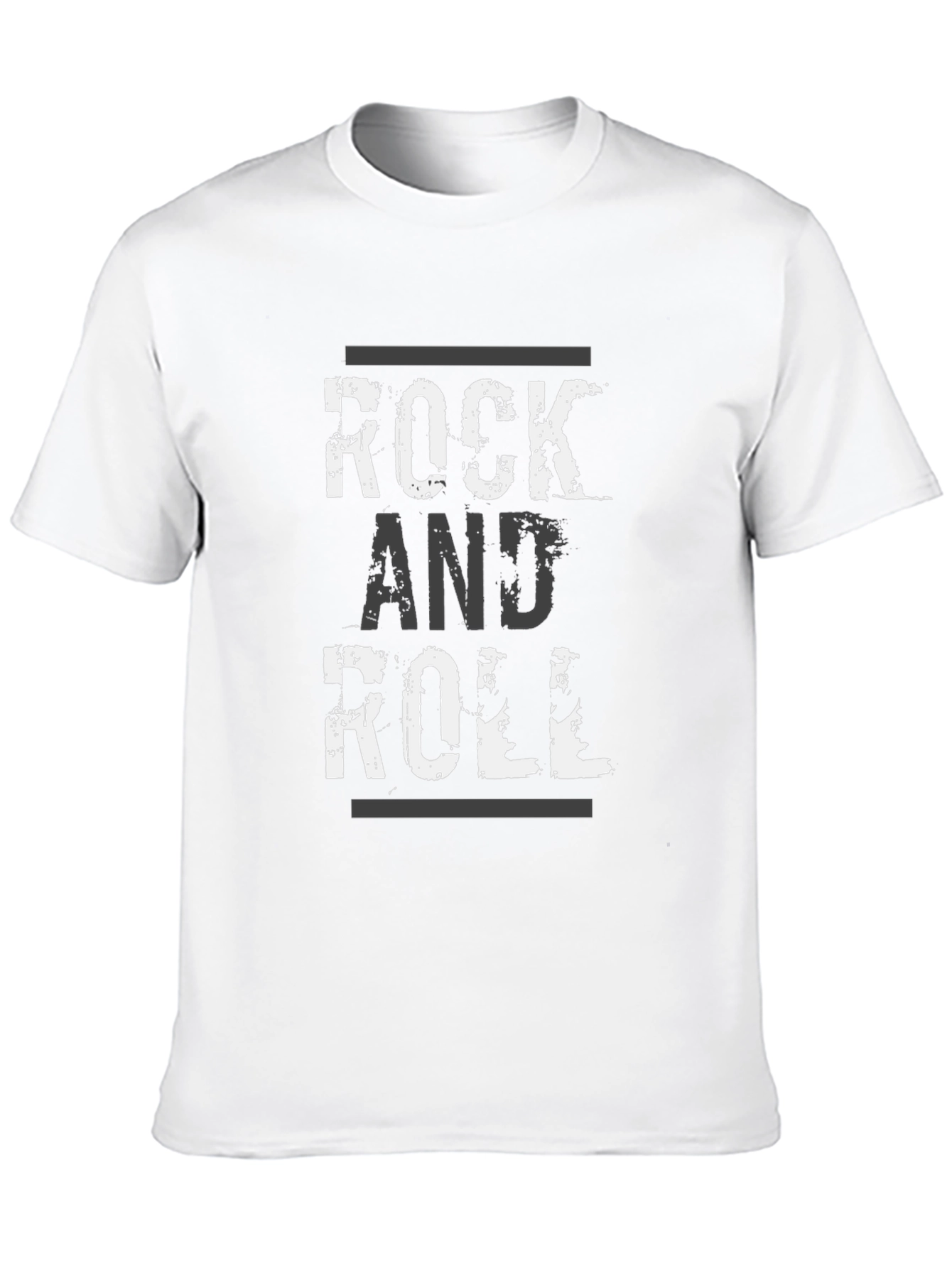 Rock and Roll Distressed Graphic T-Shirt