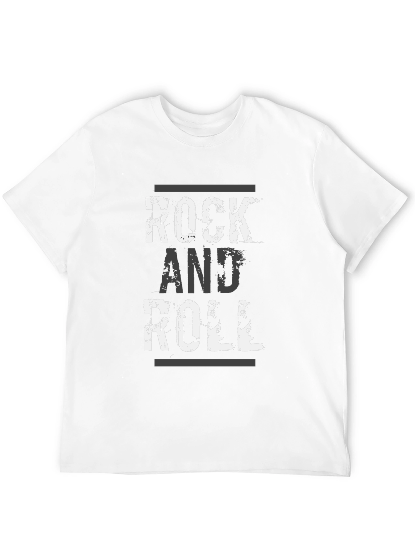 Rock and Roll Distressed Graphic T-Shirt