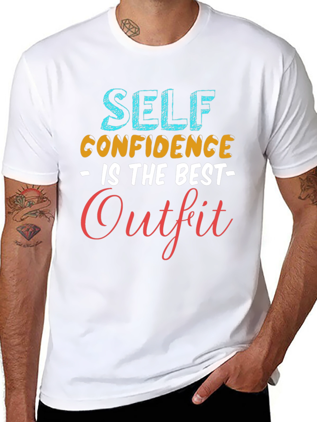 Self Confidence is the Best Outfit Black T-Shirt