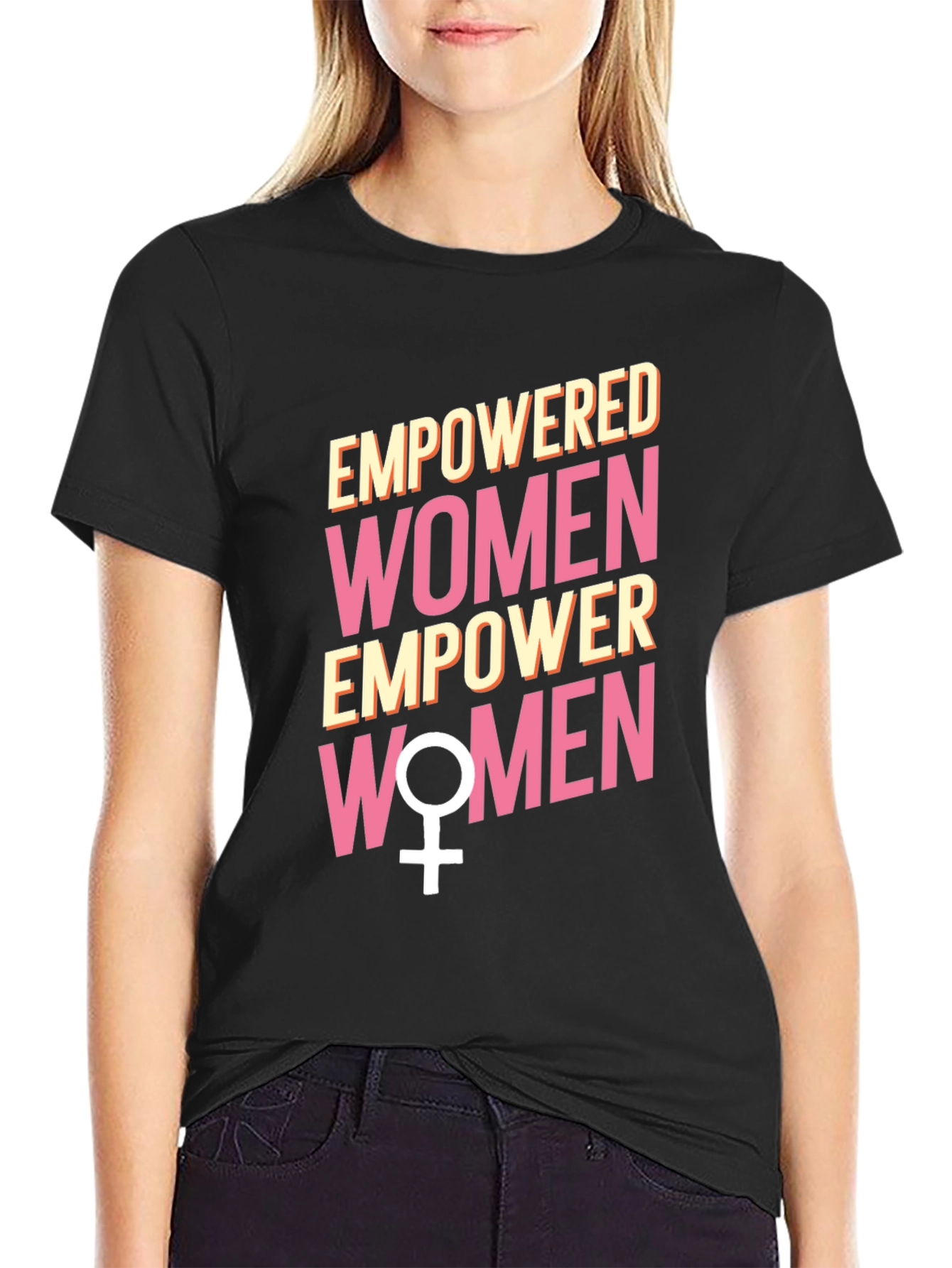 Empowered Women Graphic Tee - Black
