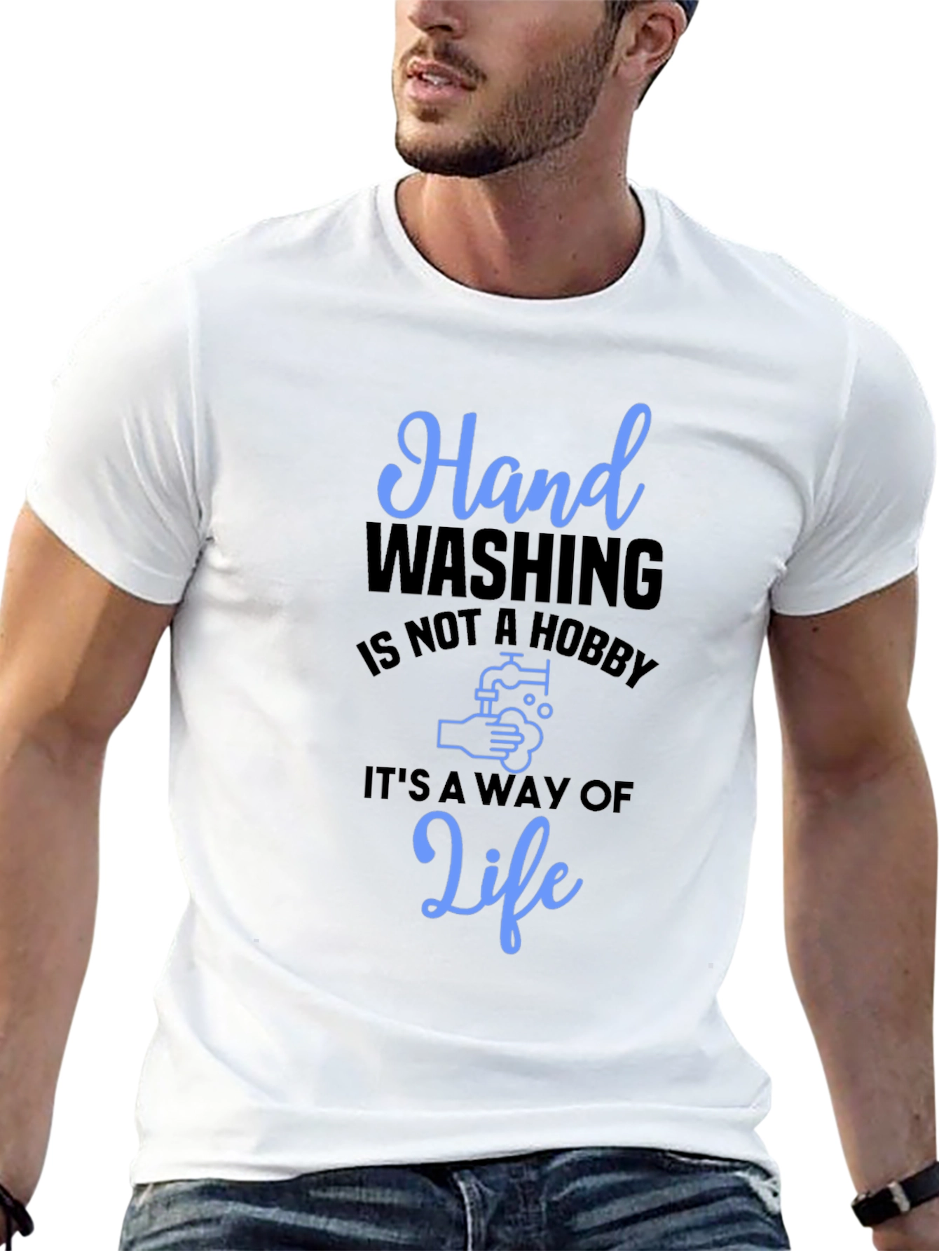 Hand Washing Is Not a Hobby Black T-Shirt