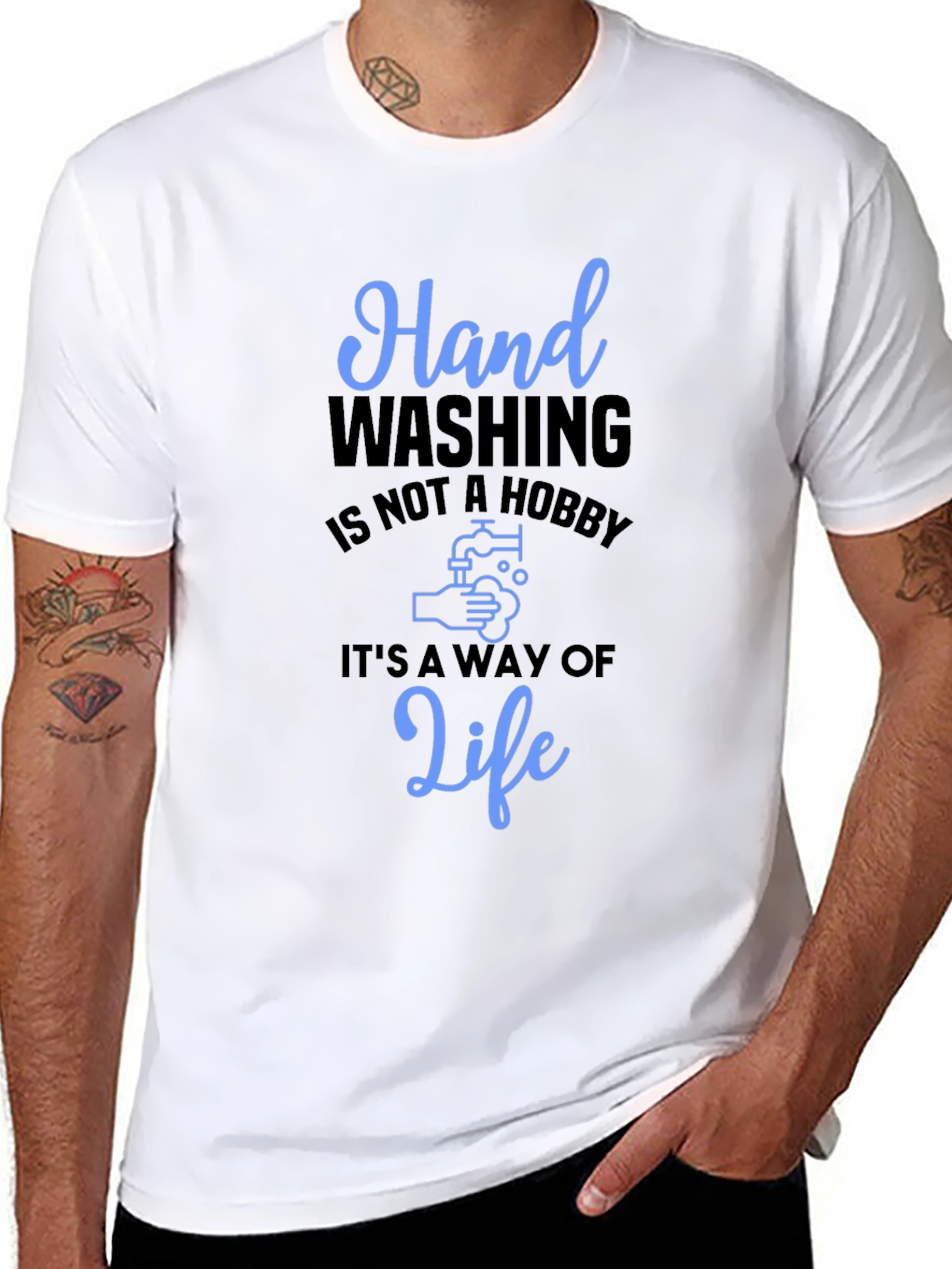 Hand Washing Is Not a Hobby Black T-Shirt