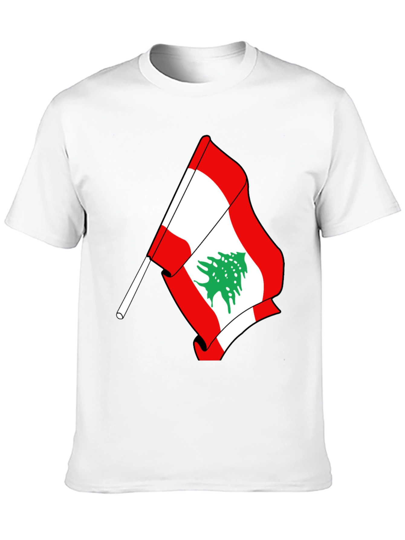 Lebanon Flag T-Shirt - Mens Black Tee
