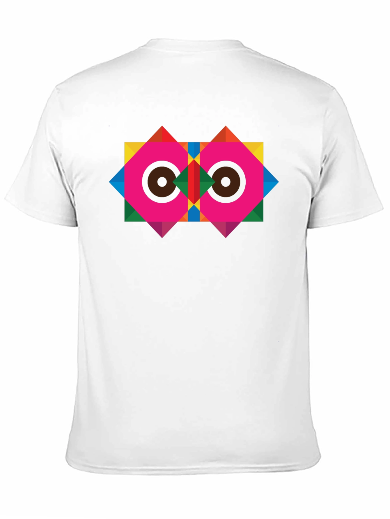 Geometric Owl Graphic Black T-Shirt