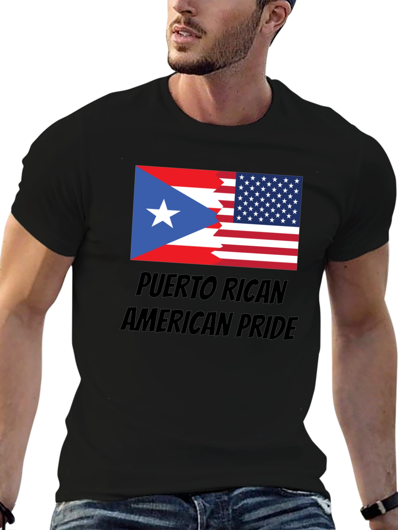 Puerto Rican American Pride Graphic Tee