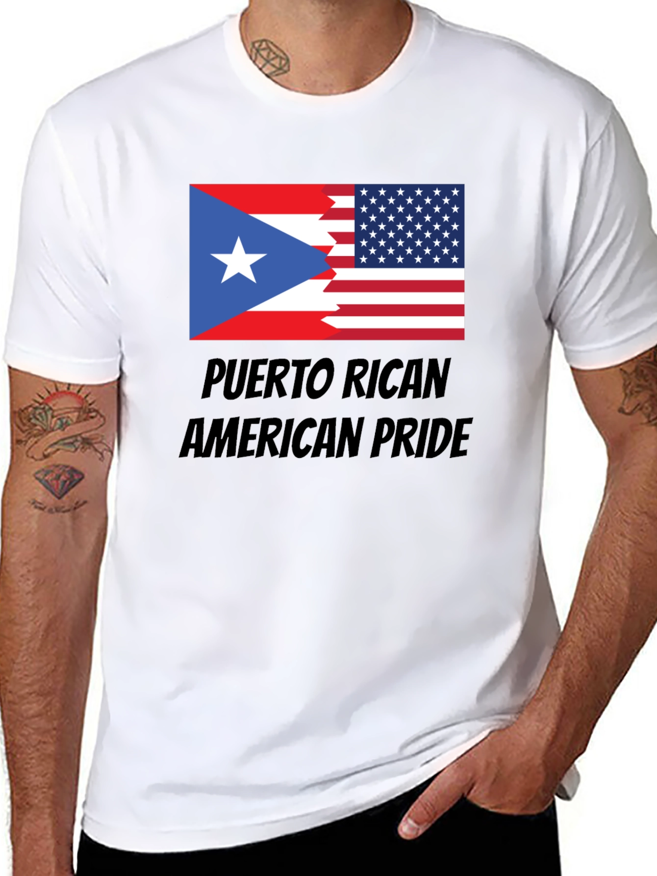 Puerto Rican American Pride Graphic Tee