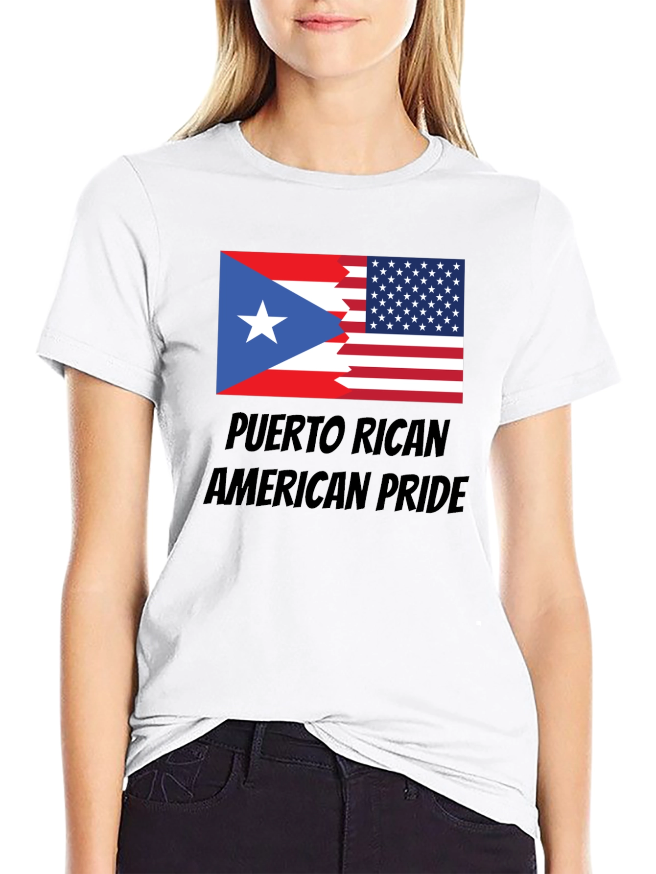 Puerto Rican American Pride Graphic Tee