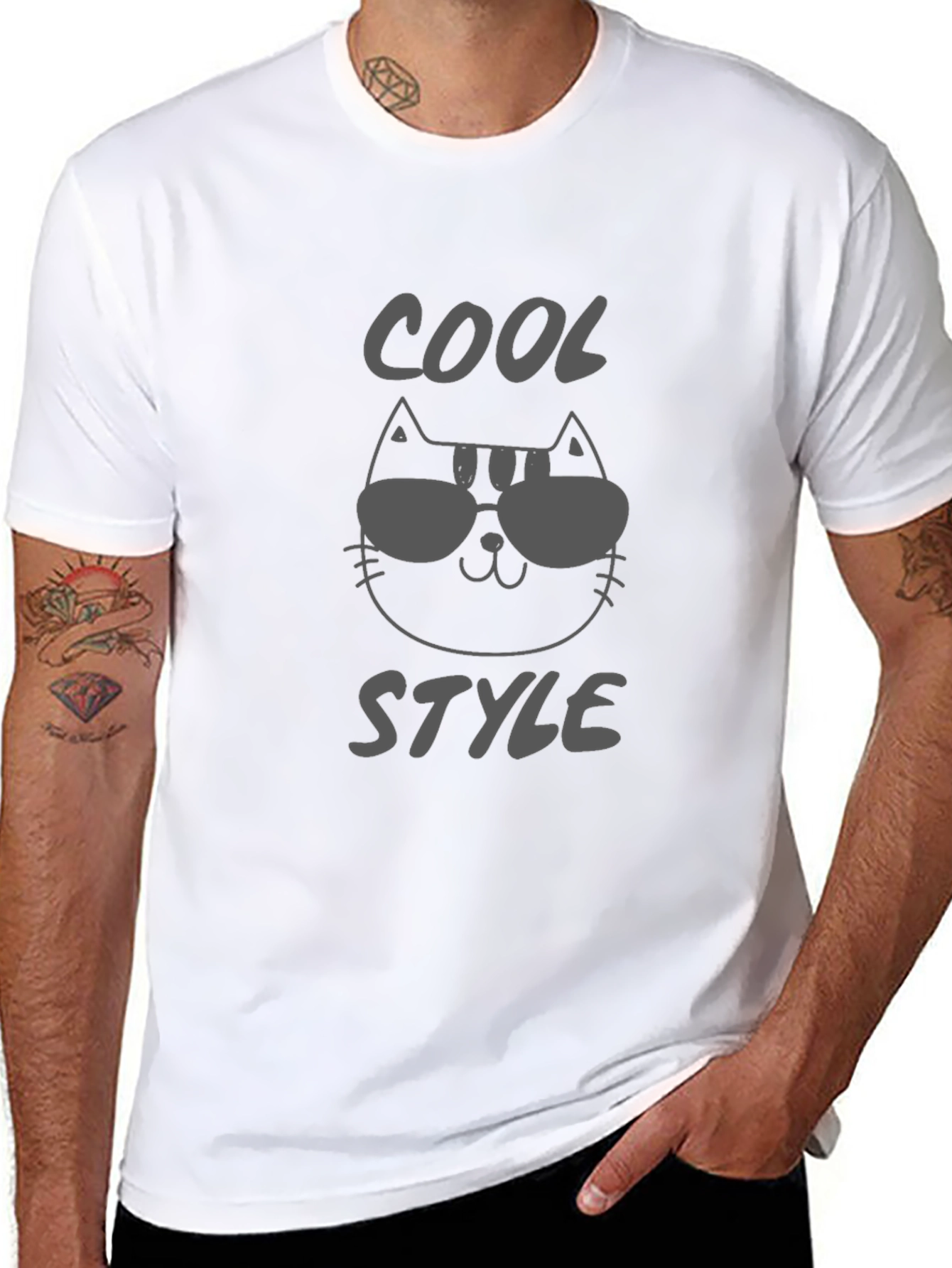 Cool Style Cat Graphic Tee - Unisex