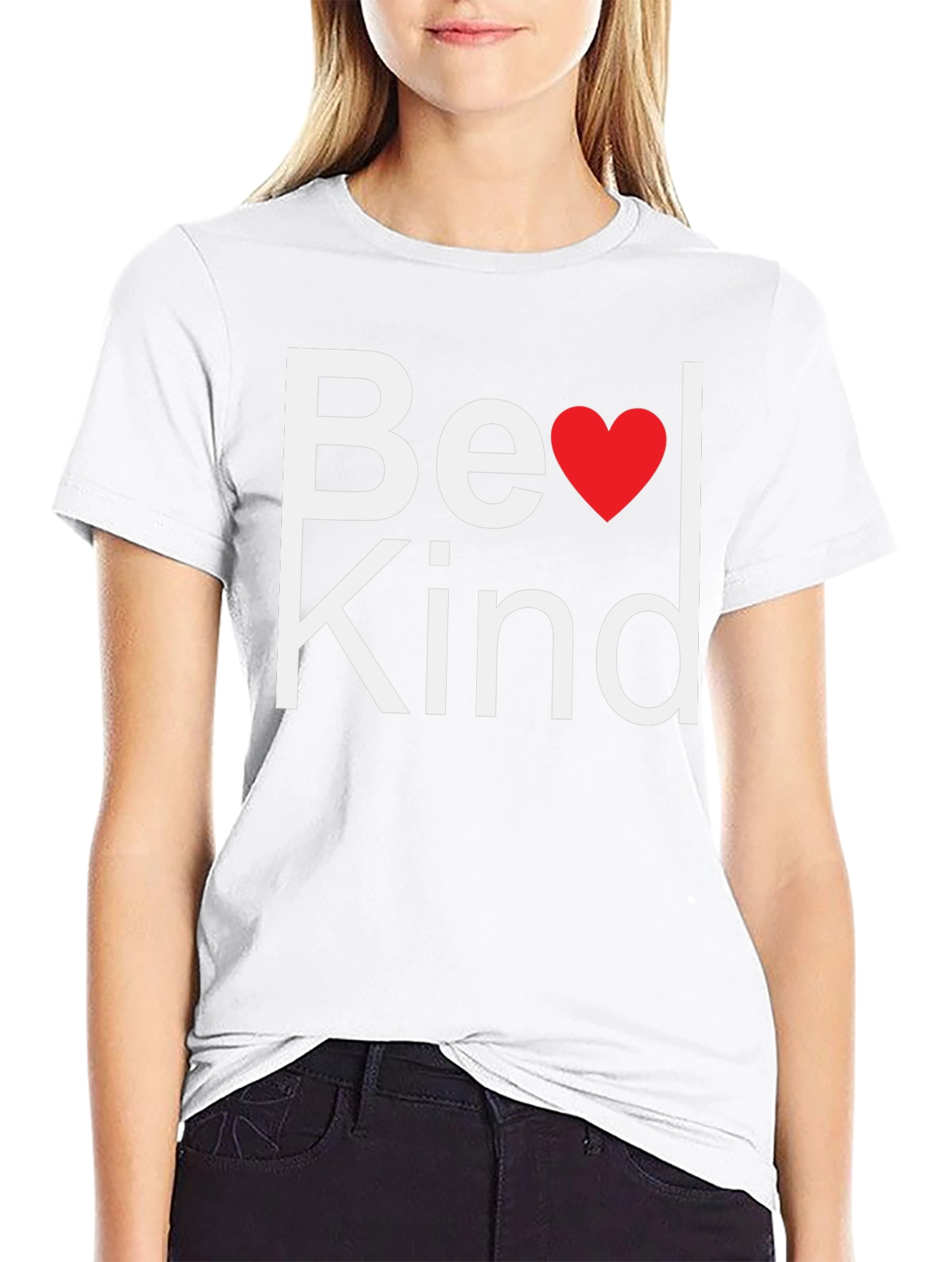Be Kind Heart T-Shirt - Mens Black Tee