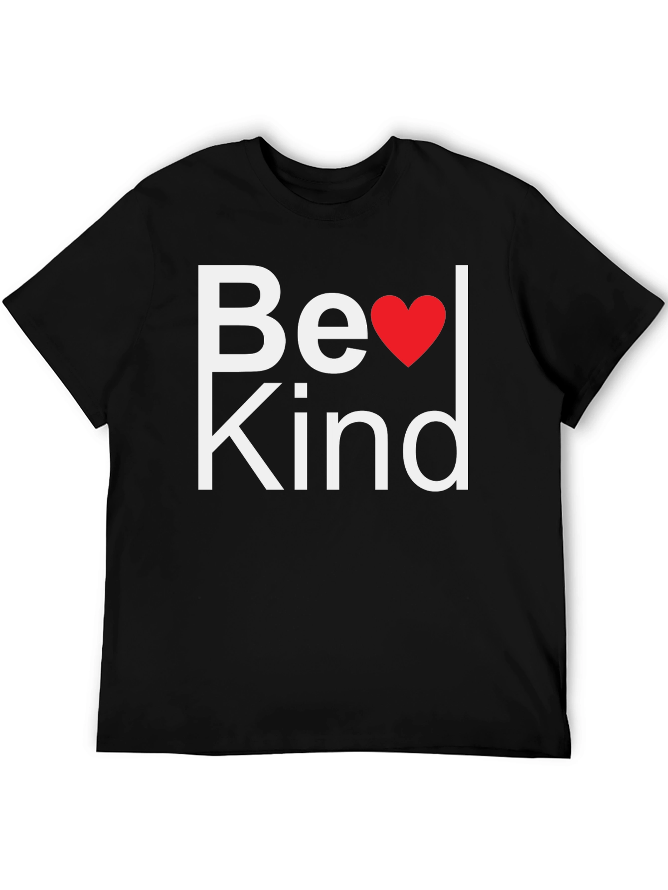 Be Kind Heart T-Shirt - Mens Black Tee