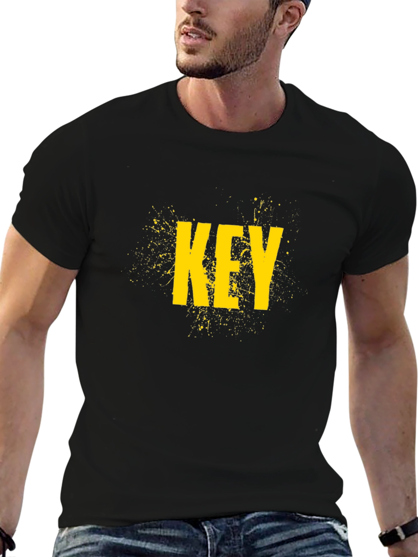 Graphic Print T-Shirt - Key Yellow