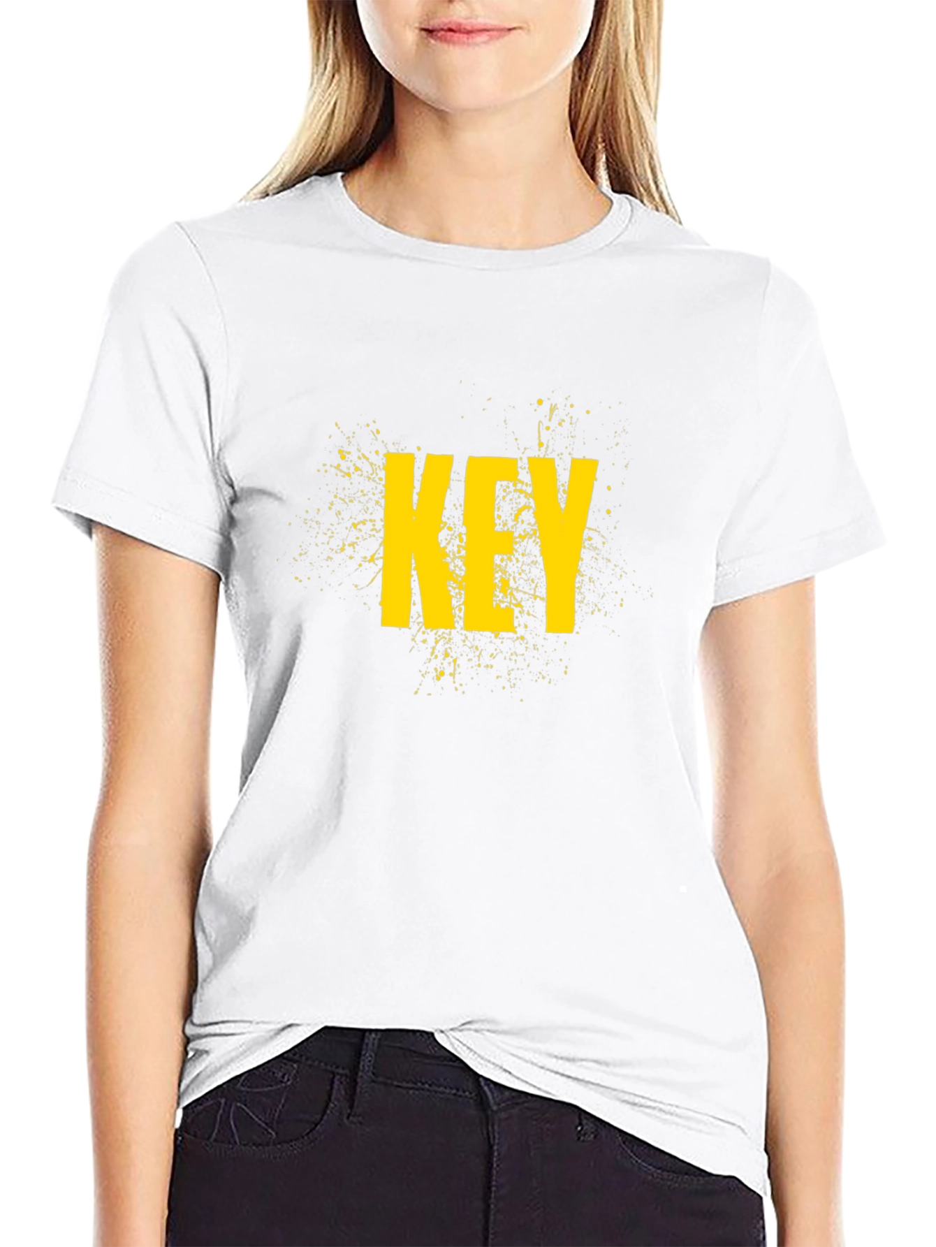 Graphic Print T-Shirt - Key Yellow