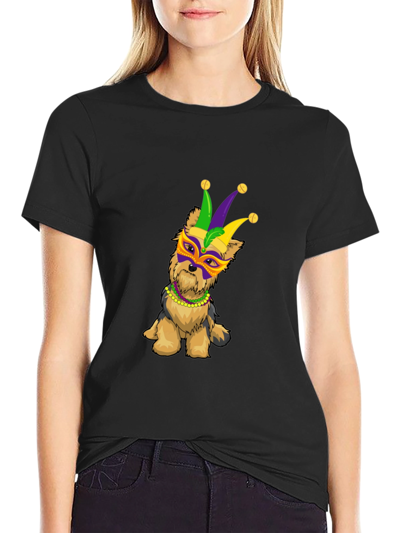 Mardi Gras Dog T-Shirt - Festive Puppy Tee