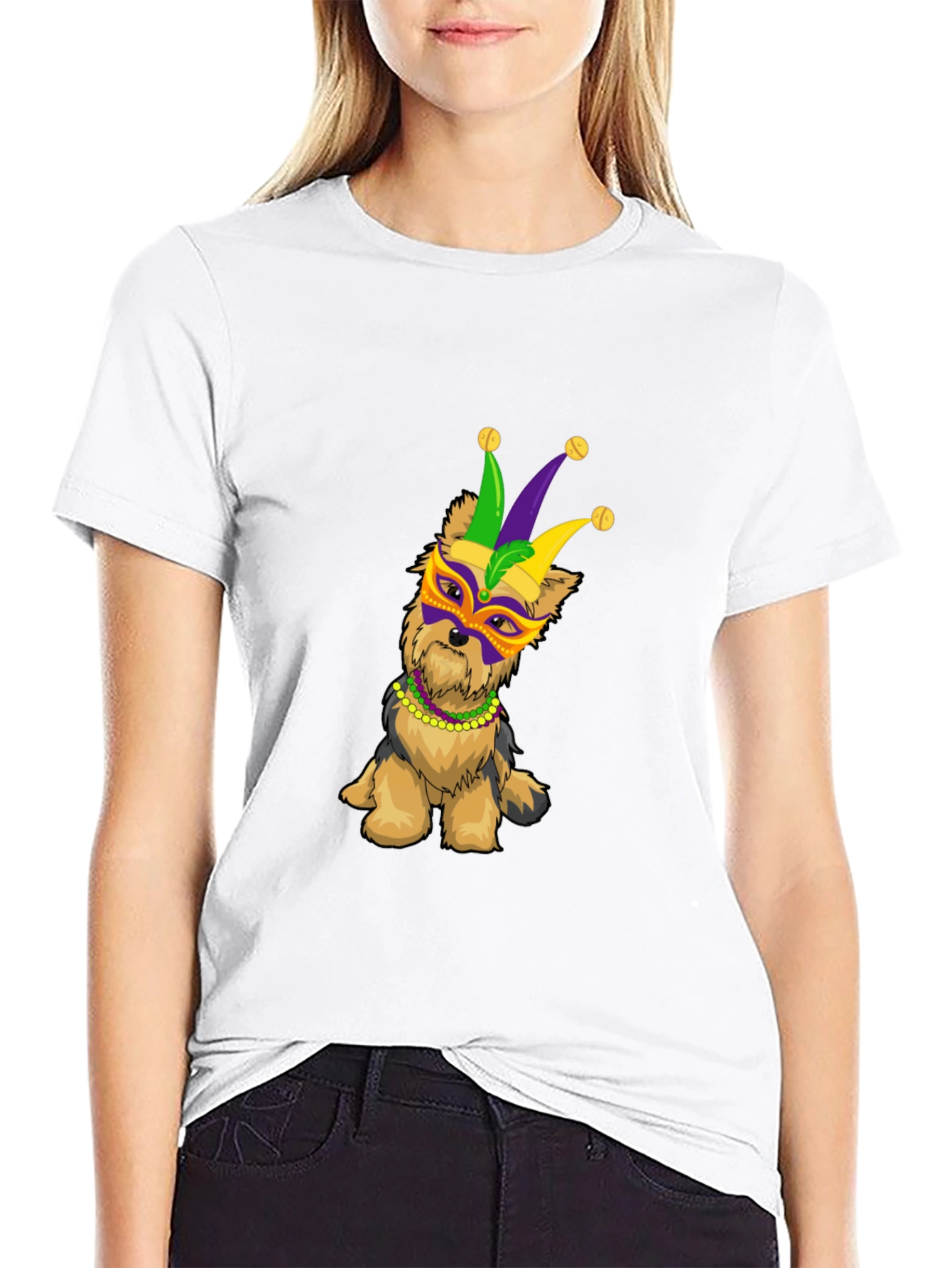 Mardi Gras Dog T-Shirt - Festive Puppy Tee