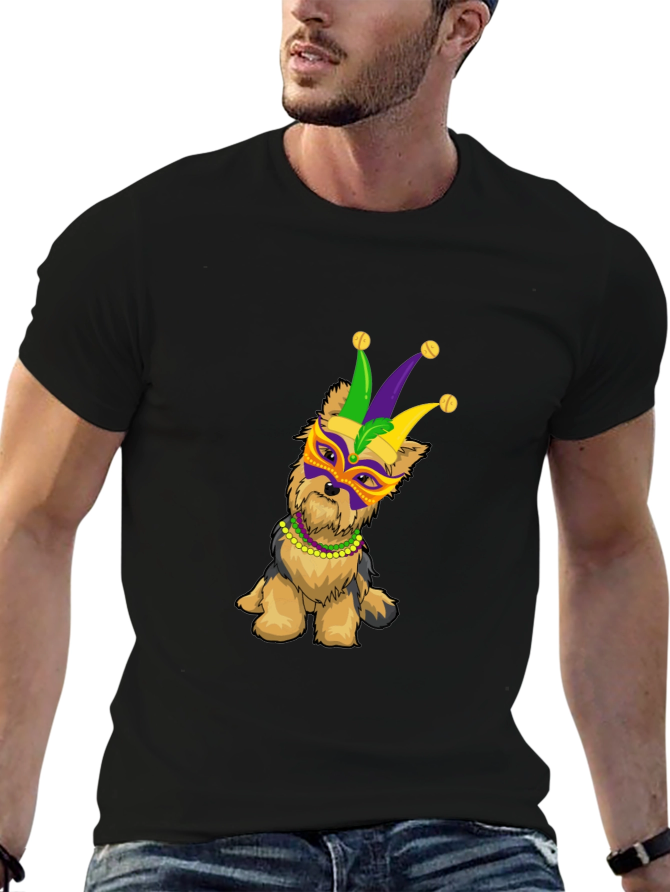 Mardi Gras Dog T-Shirt - Festive Puppy Tee