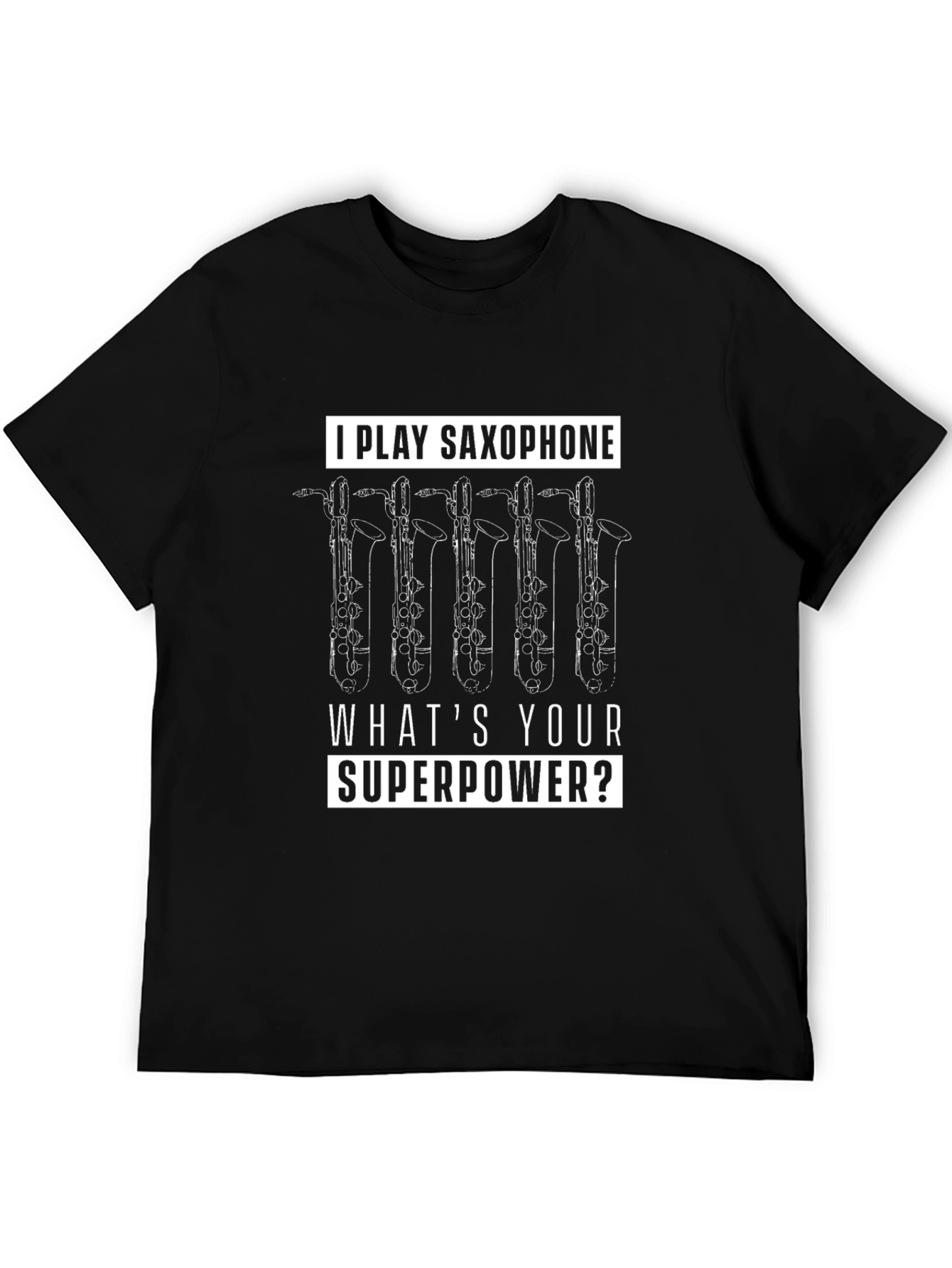 Saxophone Superpower Graphic T-Shirt