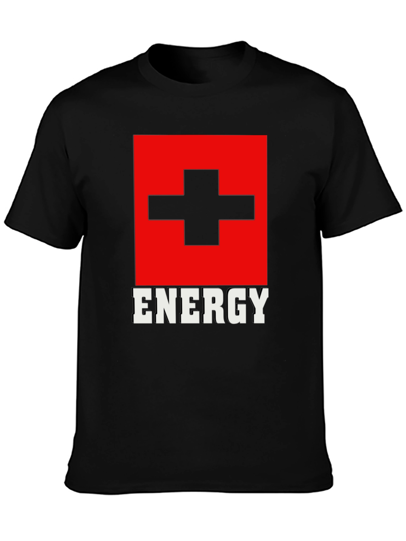 Energy Graphic T-Shirt - Swiss Flag Inspired Design