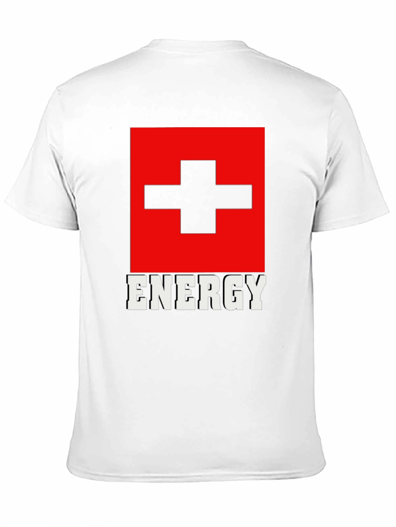Energy Graphic T-Shirt - Swiss Flag Inspired Design
